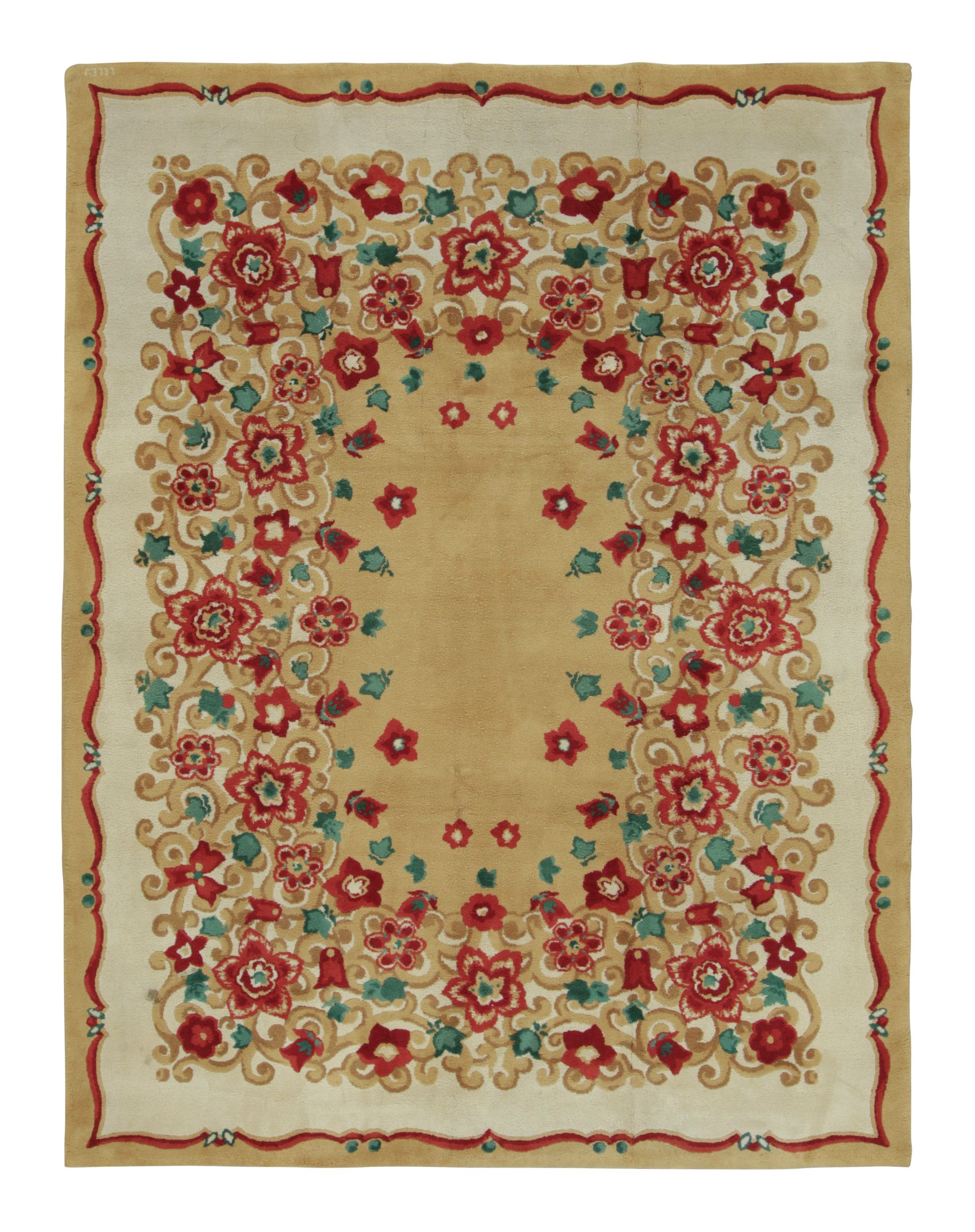 Antique Paule Leleu French Art Deco Rug with Floral Patterns by Rug and ...