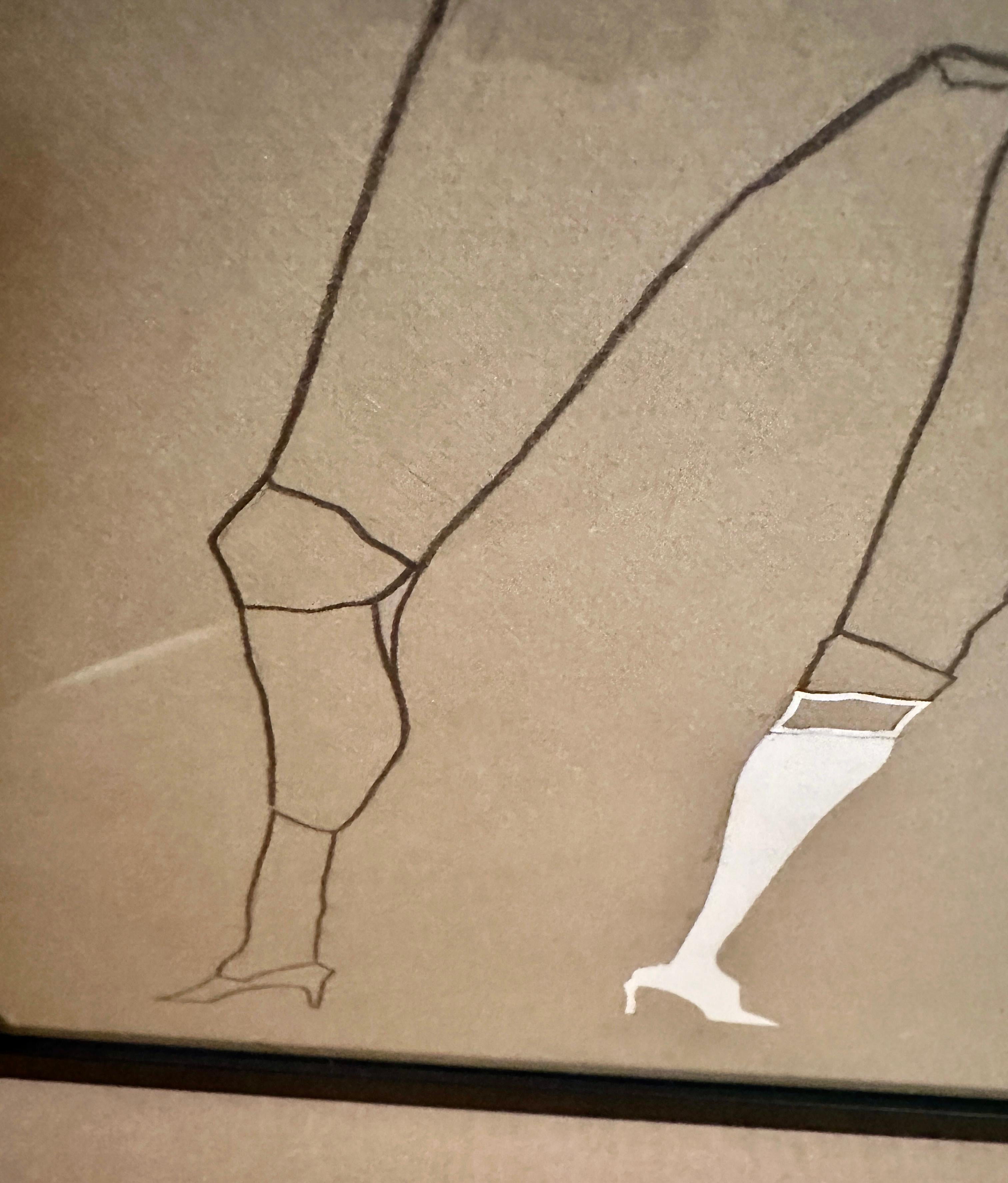 Disegno a matita firmato dall'artista di NYC Martin Summers, datato 1984 In condizioni buone in vendita a Norwalk, CT
