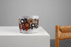 Signierte Perignem-Keramikvase, Belgien, um 1960