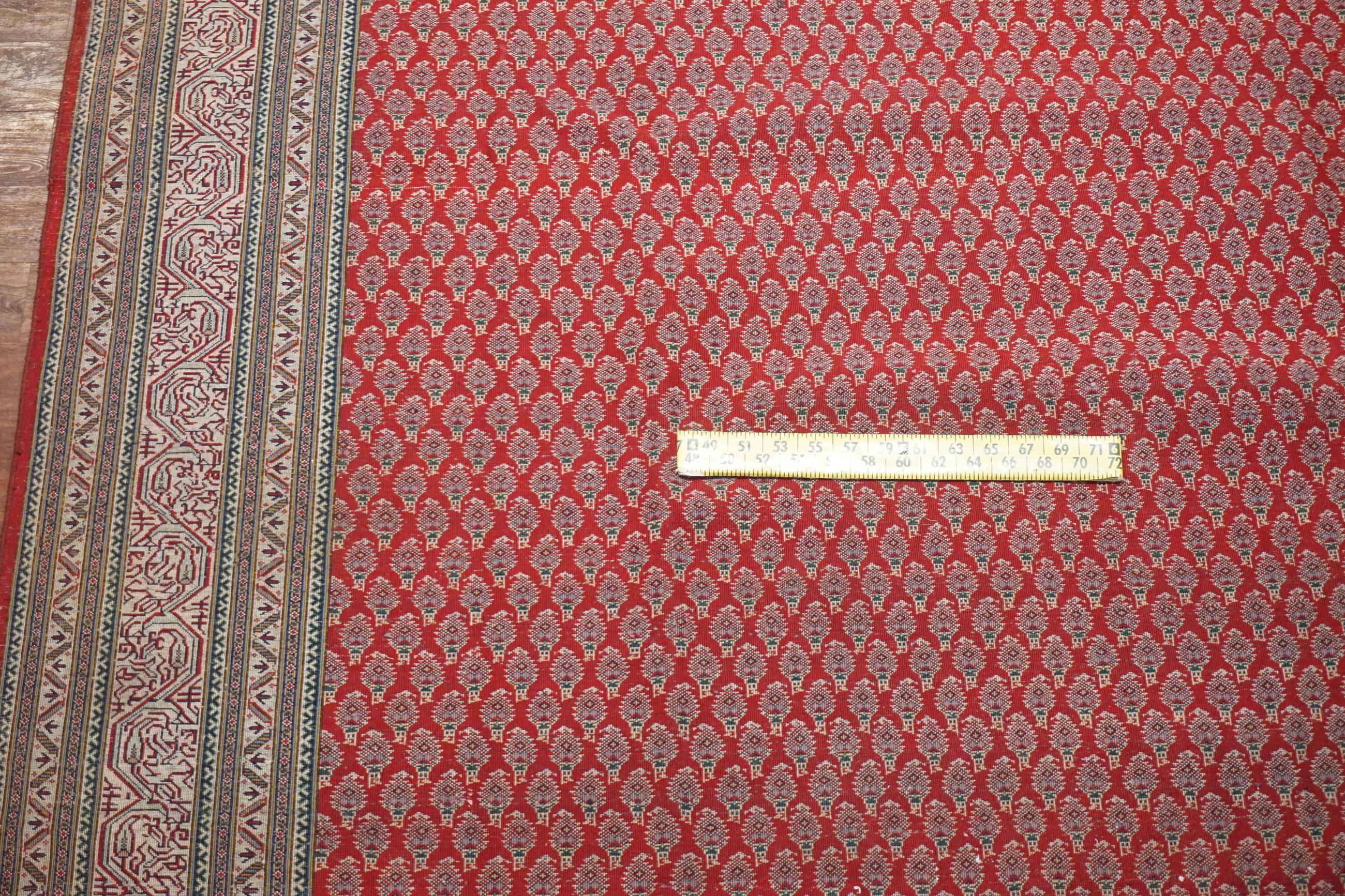 Wool Signed Persian Saraband Mir Rug, circa 1940 For Sale