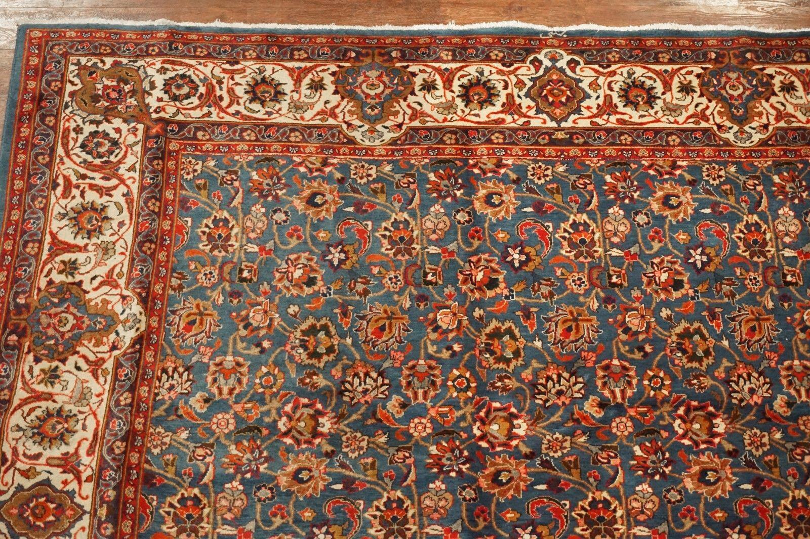 20th Century Signed Persian Tabriz with Abrash, circa 1960 For Sale