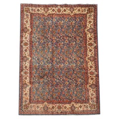 Vintage Signed Persian Tabriz with Abrash, circa 1960