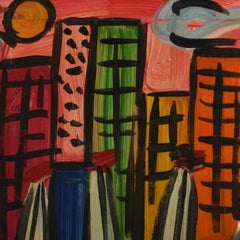 Signed Peter Keil "Boats, Buildings, and Brushstrokes" Mixed Media