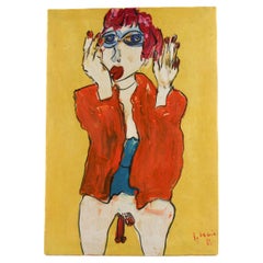 Signed Peter Keil "Untitled 83" Mixed Media Canvas - Unframed