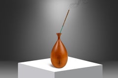 Signed Petite Wood-Turned Vase in solid Walnut by George Biersdorf, USA, c. 1979