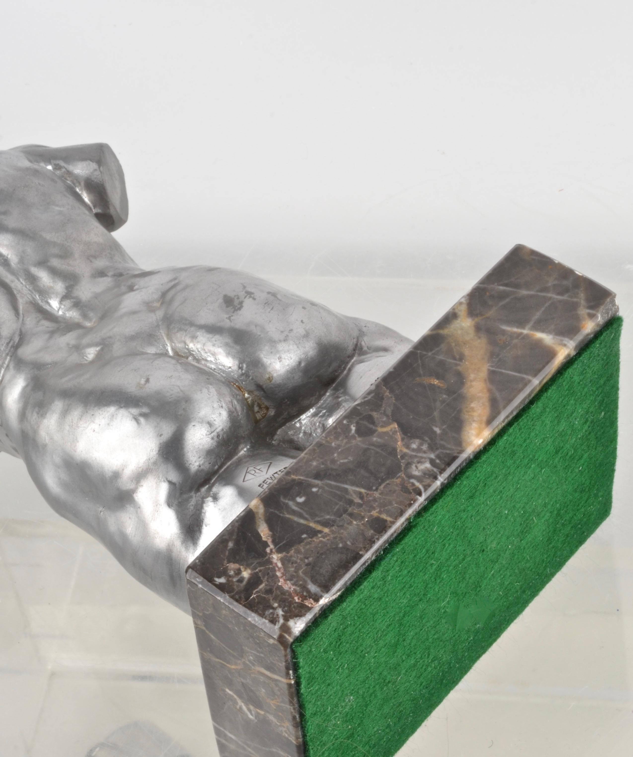 Signed Pewter Sculpture of Female Nude 4