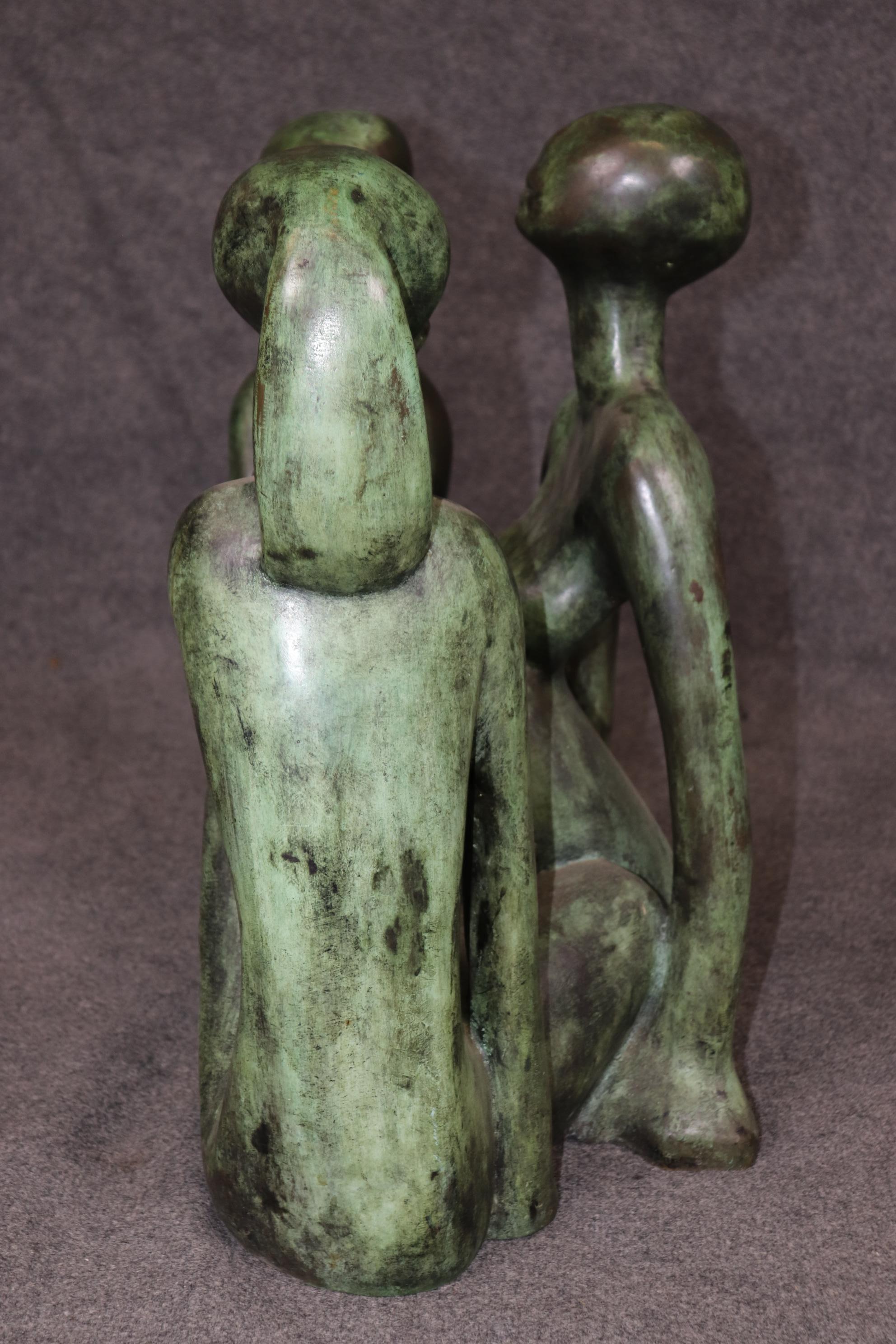 Scultura figurativa di tre donne firmata Philippe Jamin, bronzo, metà del secolo scorso. In condizioni buone in vendita a Swedesboro, NJ