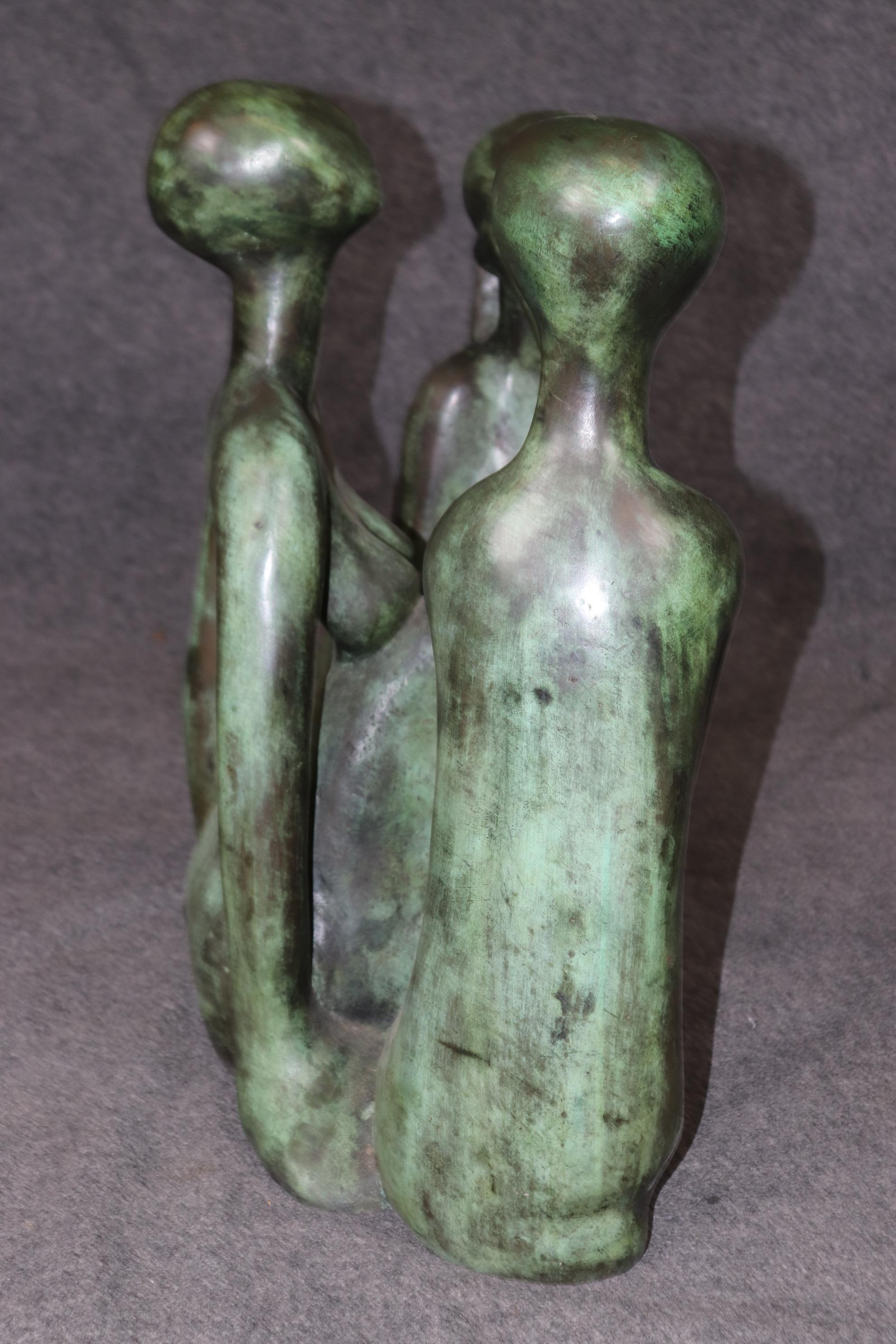 Fine XX secolo Scultura figurativa di tre donne firmata Philippe Jamin, bronzo, metà del secolo scorso. in vendita