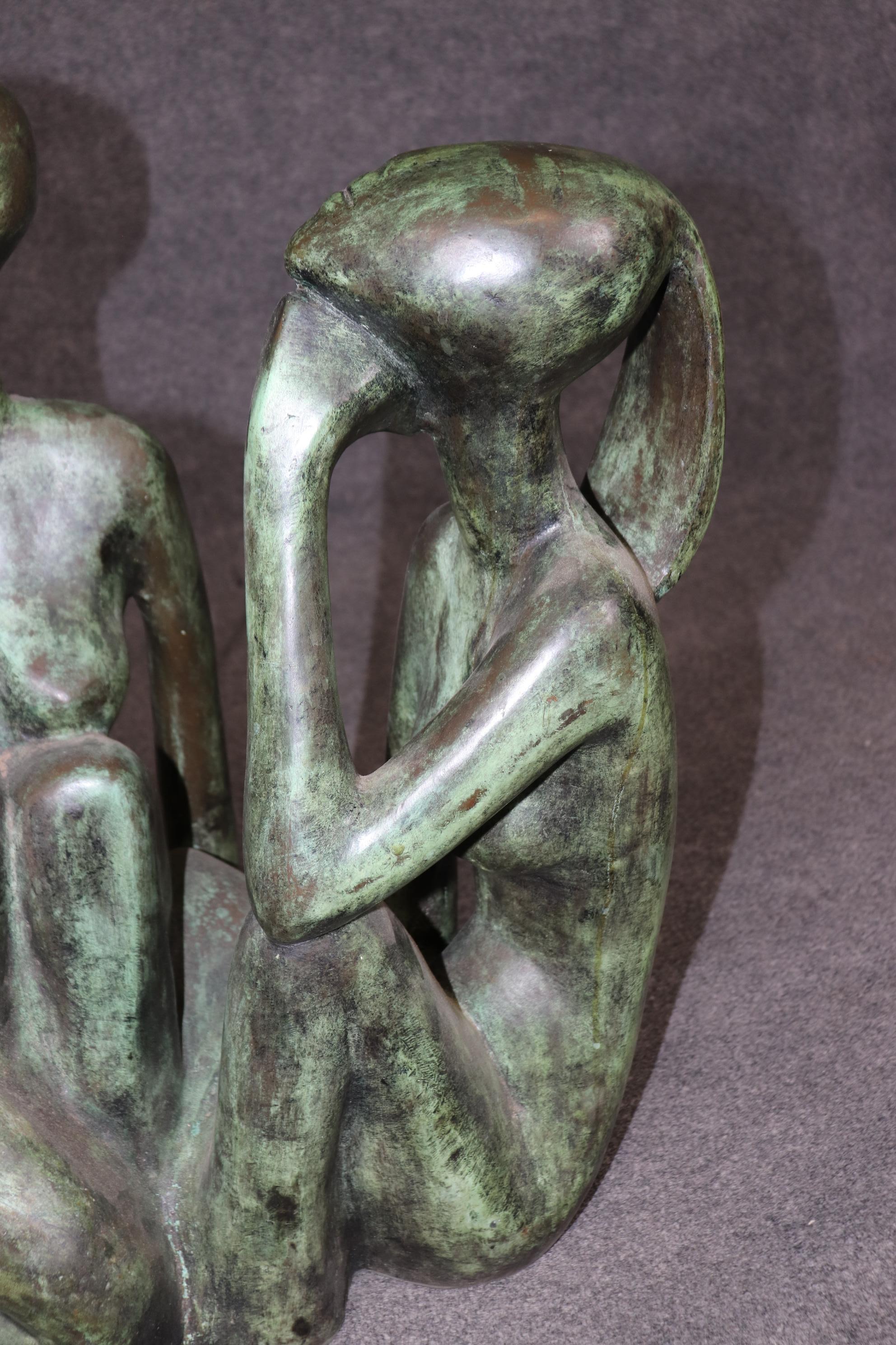 Scultura figurativa di tre donne firmata Philippe Jamin, bronzo, metà del secolo scorso. in vendita 2