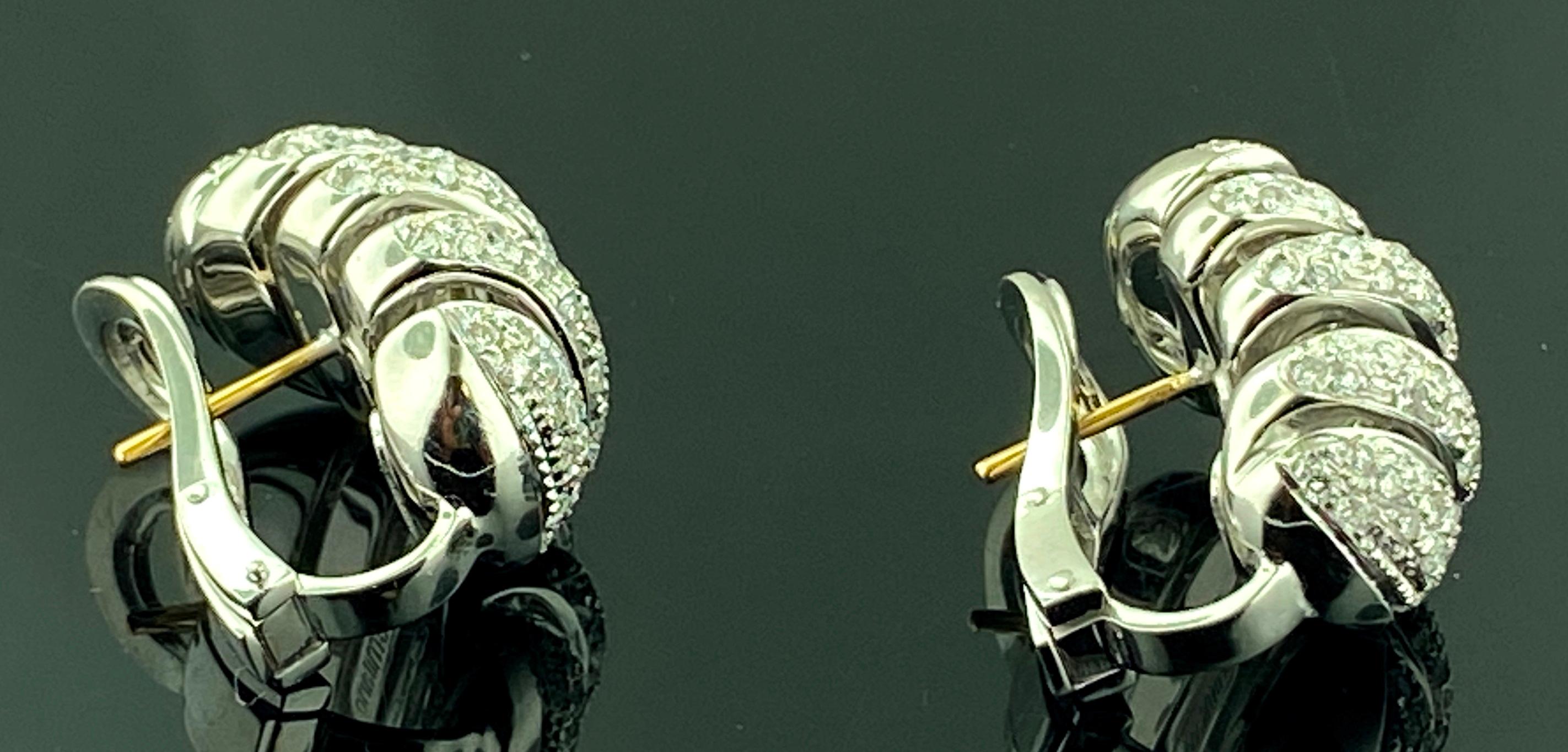 Diamant-Ohrringe von Piero Milano, signiert im Angebot 2