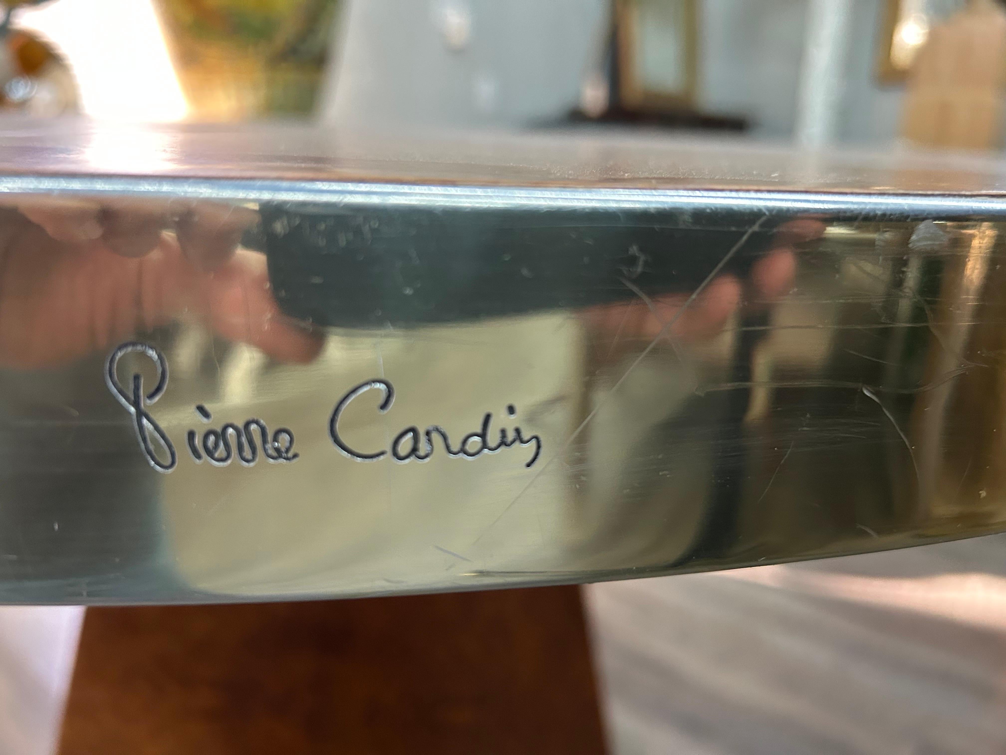 Table en laiton et ronce signée Pierre Cardin en vente 3