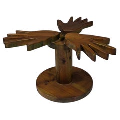 Mesa de centro escultural de pino firmada por Giovanni Borgarello, Italia, década de los 70