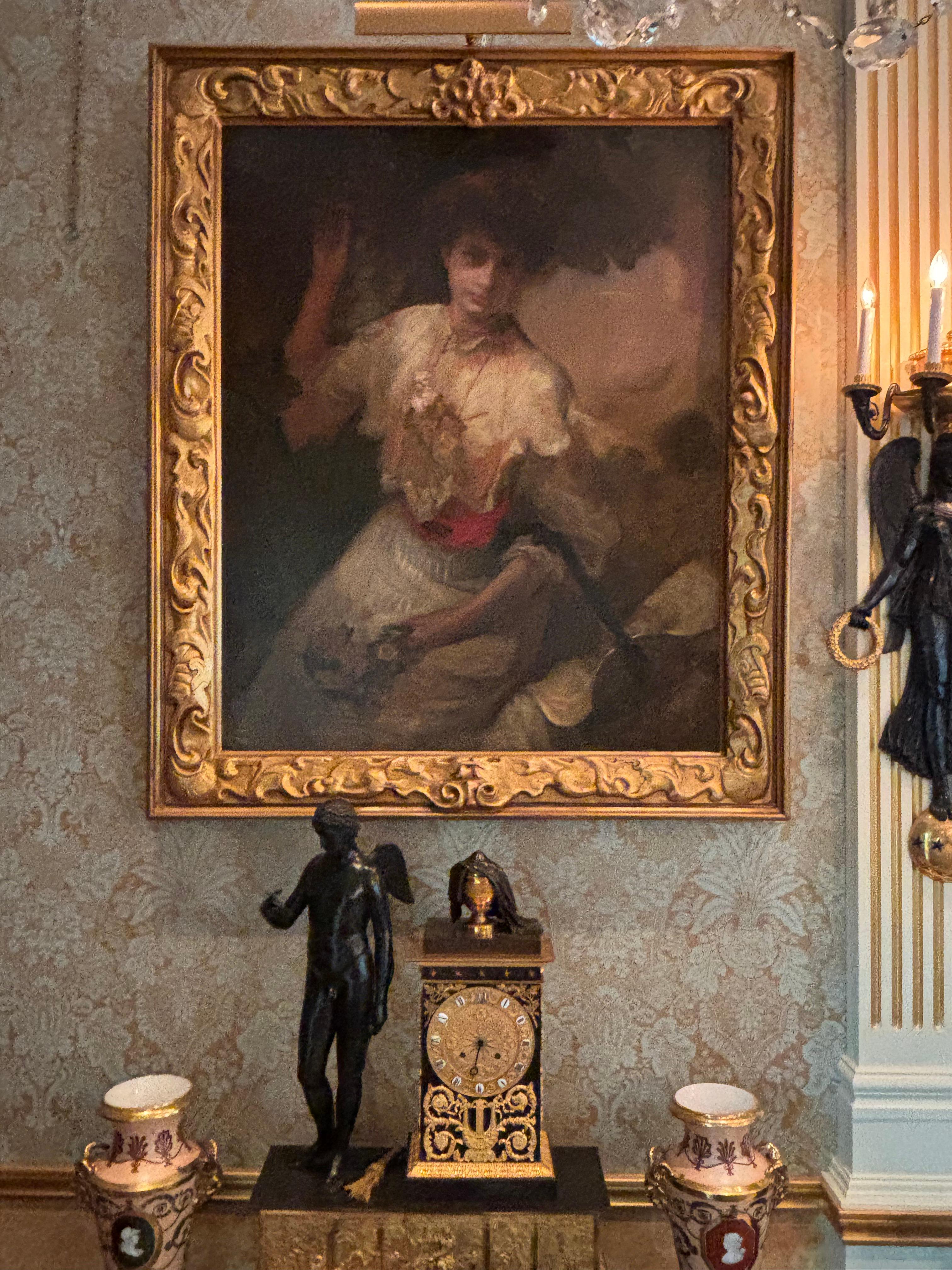Ritratto firmato di una signora aristocratica dell'artista vittoriano Laurence Koe in vendita 1