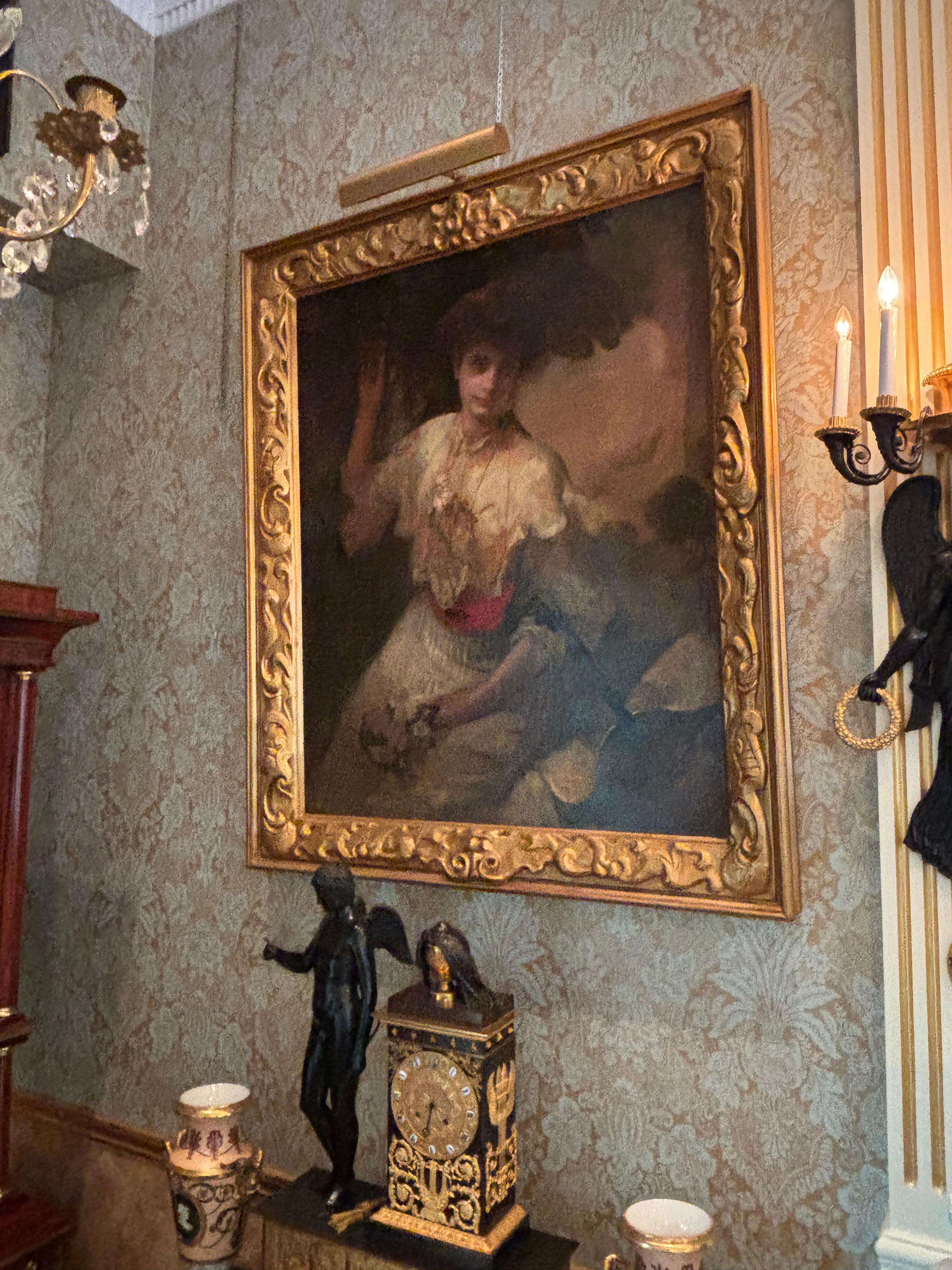 Ritratto firmato di una signora aristocratica dell'artista vittoriano Laurence Koe In condizioni buone in vendita a Vancouver, British Columbia