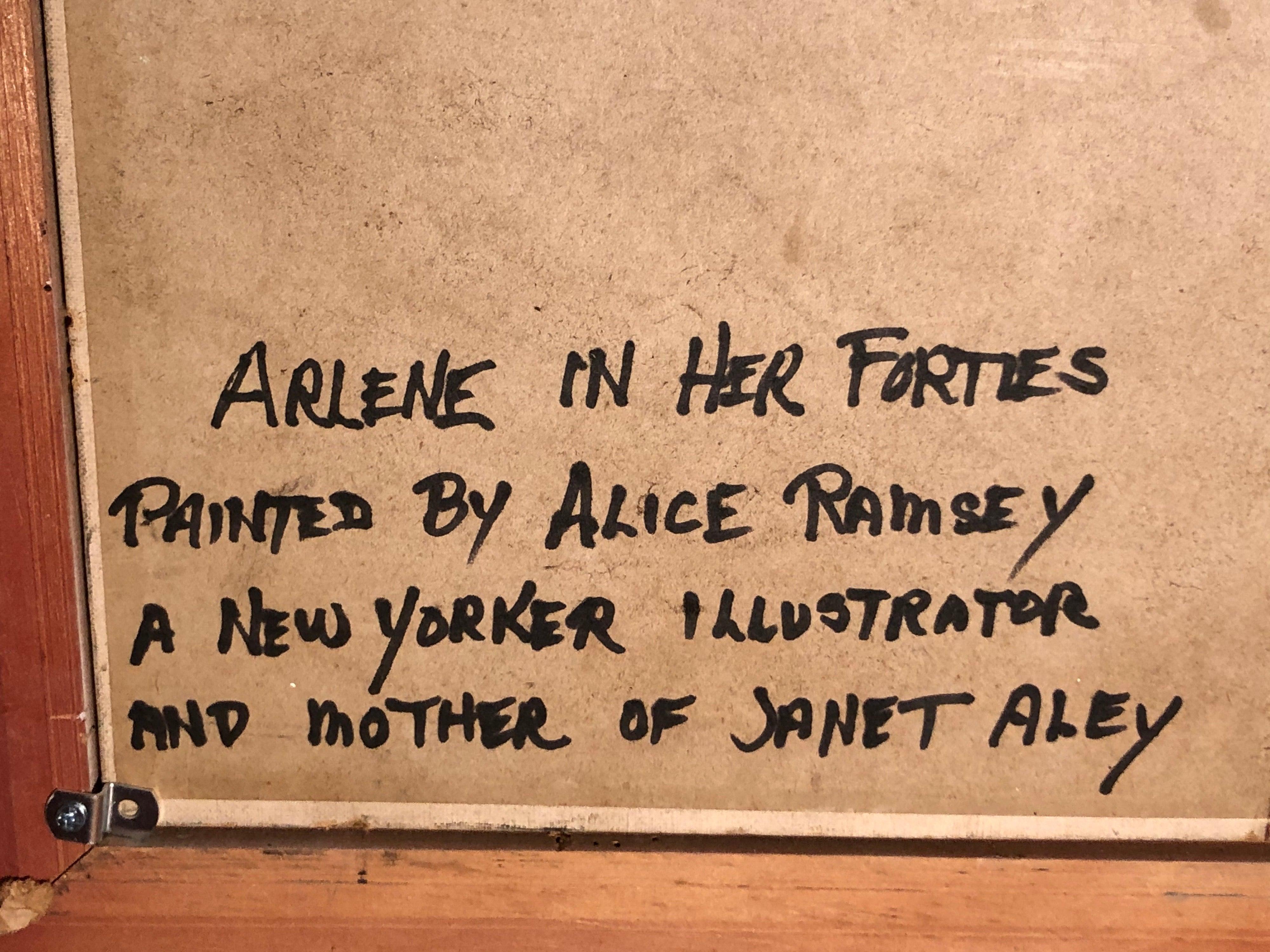 Signed Portrait of Arlene Huyler Ramsey by Alice Harvey Ramsey For Sale 9