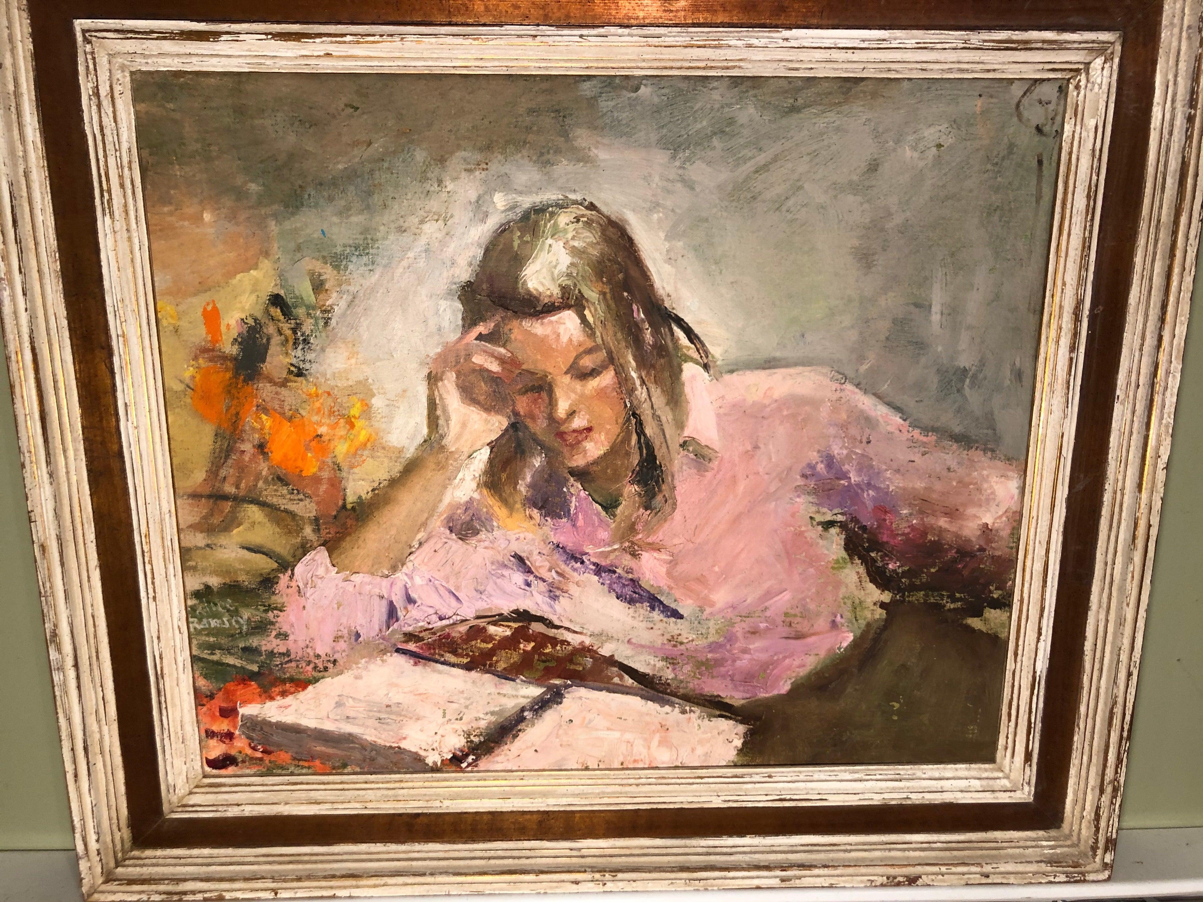 Mid-Century moderno Ritratto firmato di Arlene Huyler Ramsey da Alice Harvey Ramsey