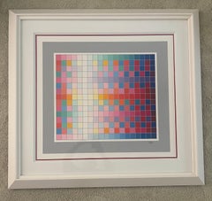 Signed Post-Modern Geometric Serigraph  Entitled "New Landscape" by Yaacov Agam