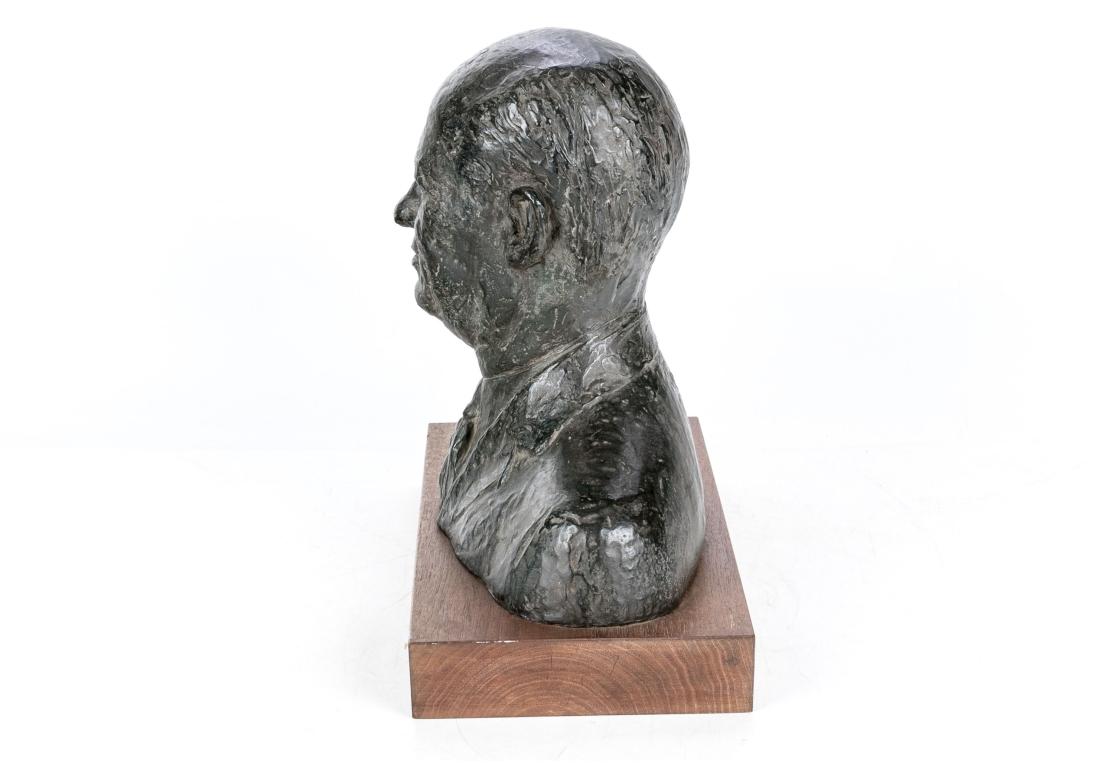Signed Pottery Bust Of President Eisenhower For Sale 3