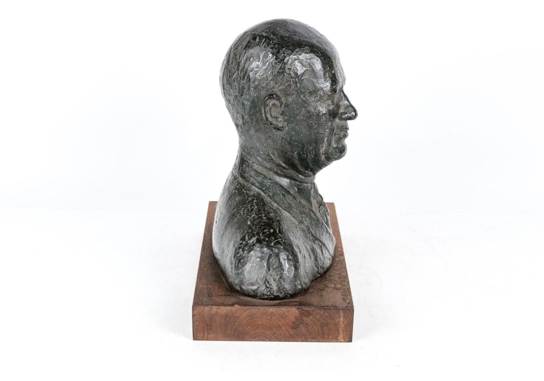 Signed Pottery Bust Of President Eisenhower For Sale 1