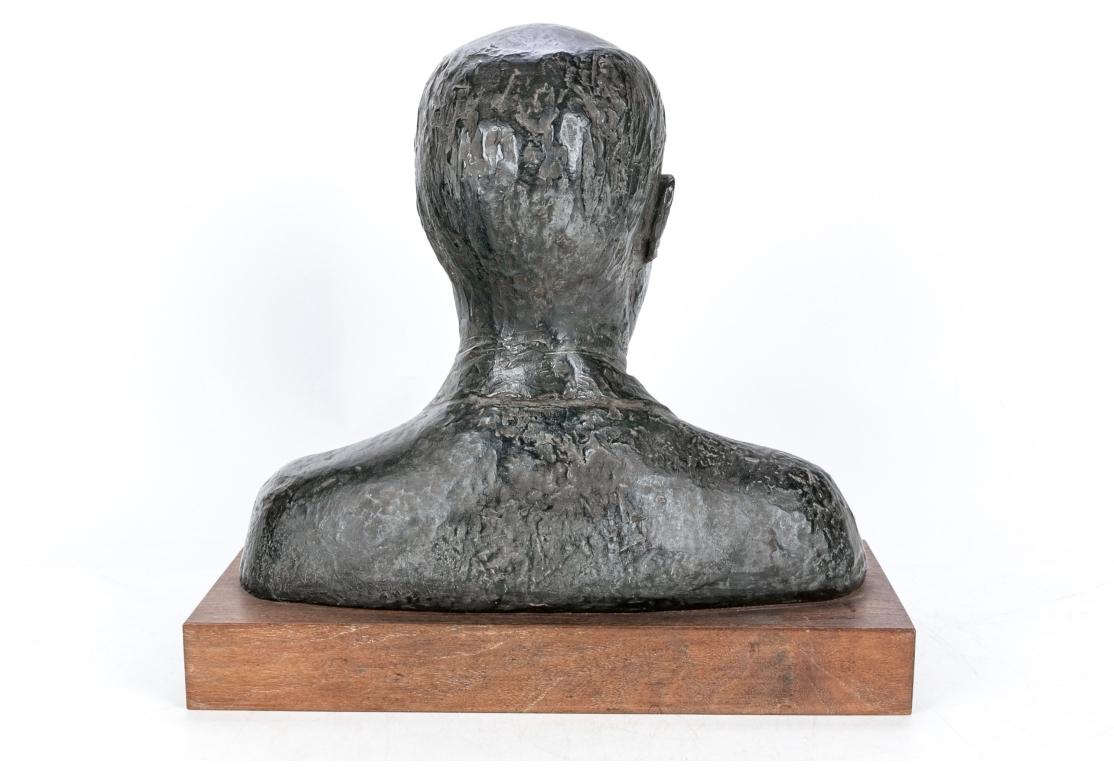 Signed Pottery Bust Of President Eisenhower For Sale 2