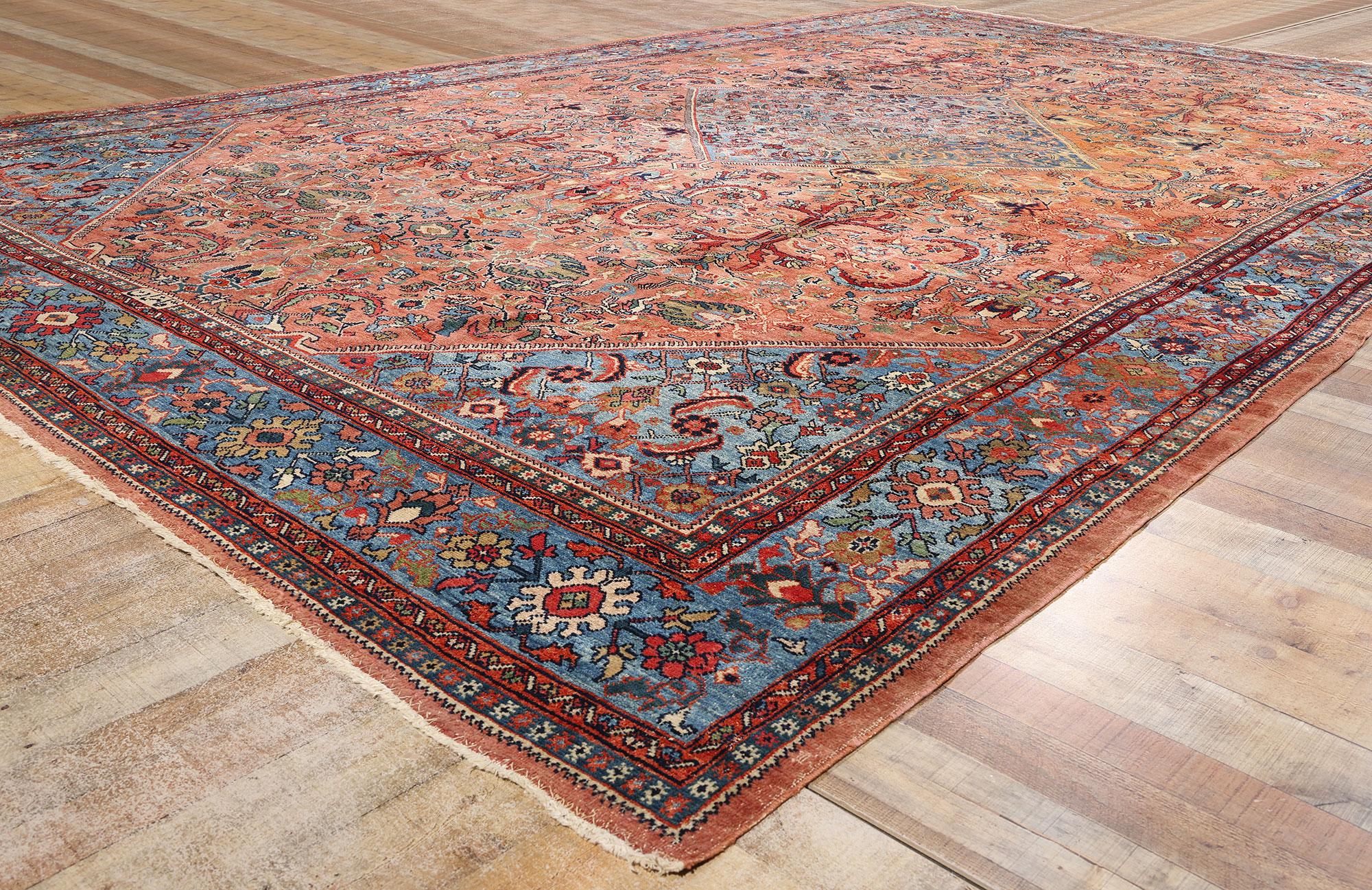 Signierter Qahraman Antiker persischer Sultanabad-Teppich aus Sultanabad, 10'00 x 17'06 (Wolle) im Angebot