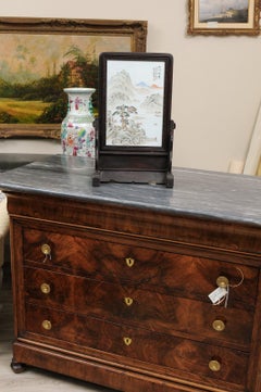 Signed Qing/Republic Chinese Porcelain Table Screen