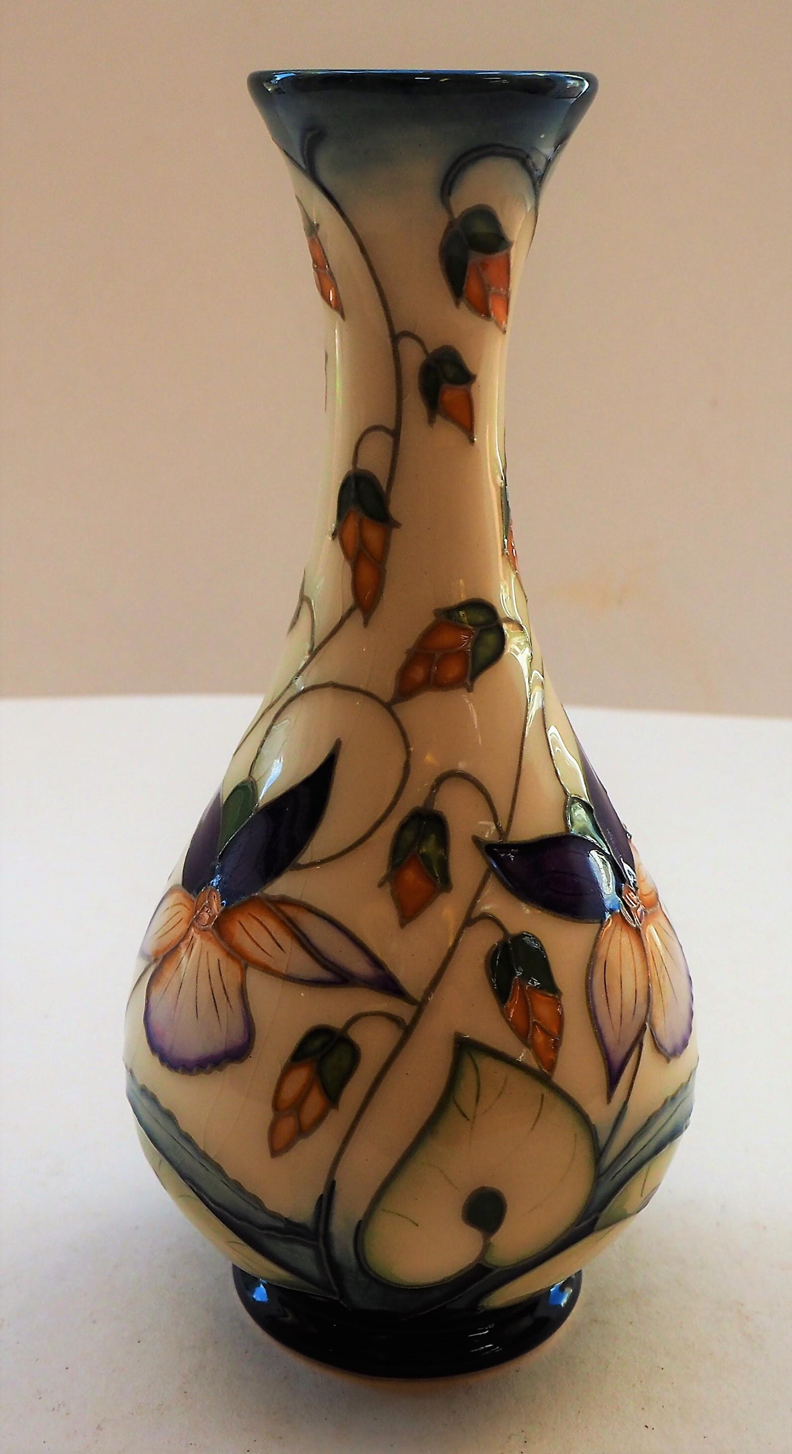 British Signed Rachel Bishop Moorcroft Vase For Sale