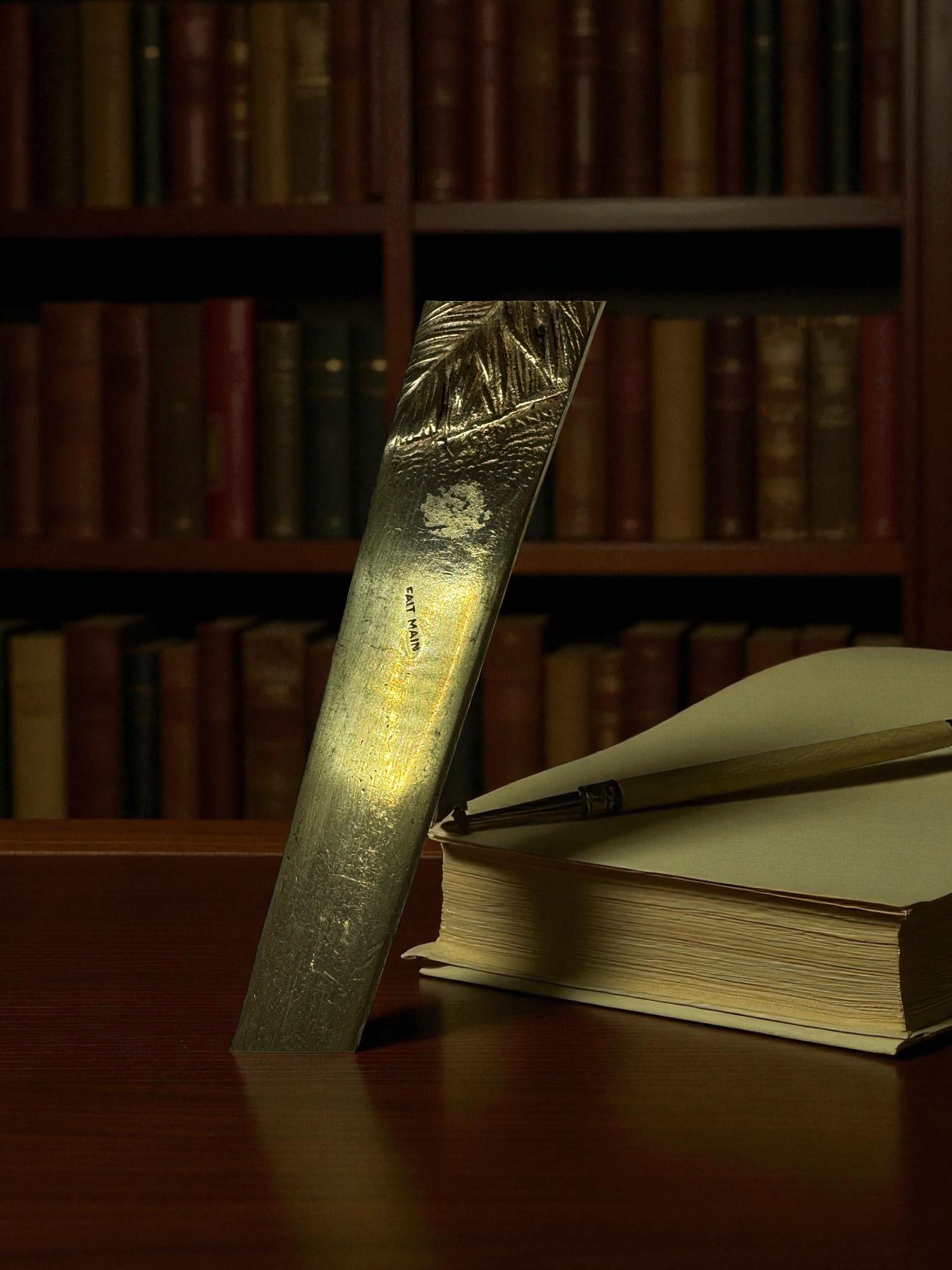 Signed Rare Authentic Original French Art Nouveau Letter Opener Antique 1900s For Sale 5