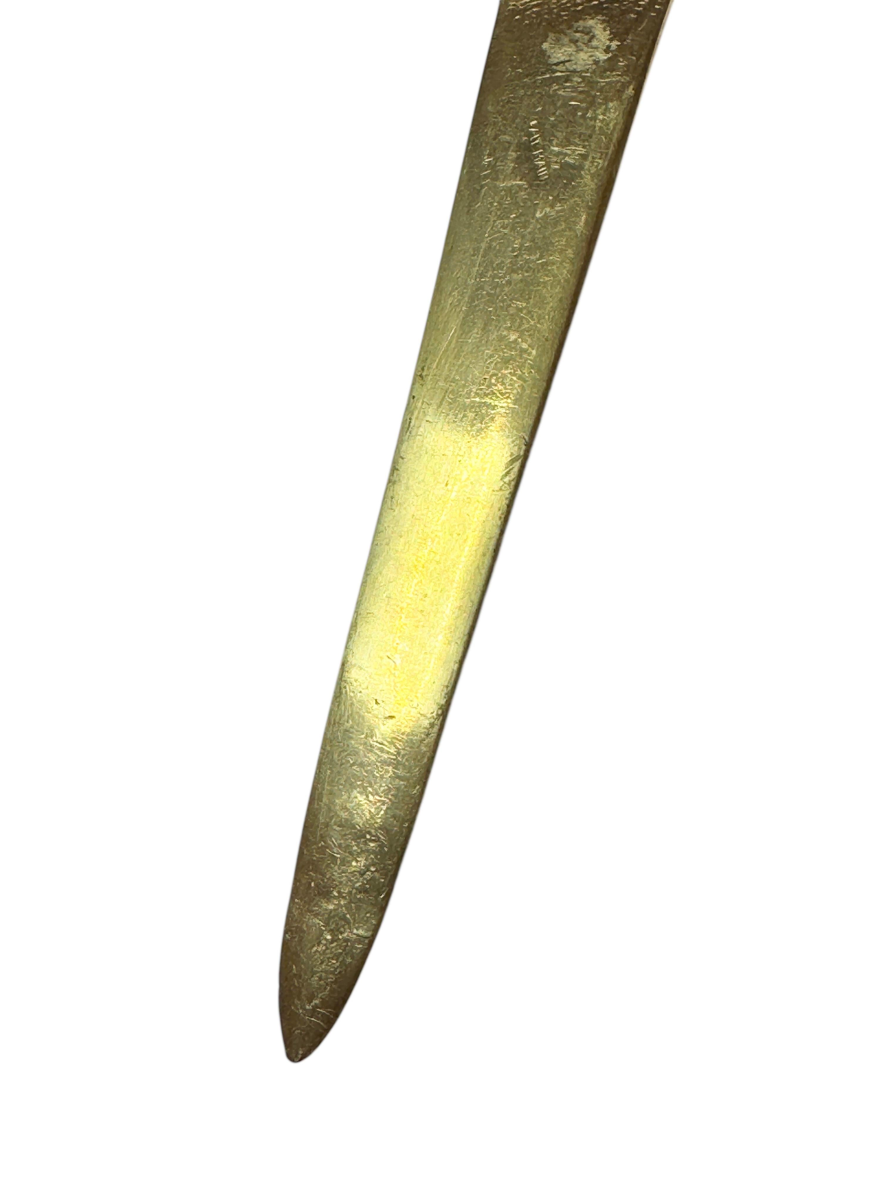 Belle Époque Signed Rare Authentic Original French Art Nouveau Letter Opener Antique 1900s For Sale