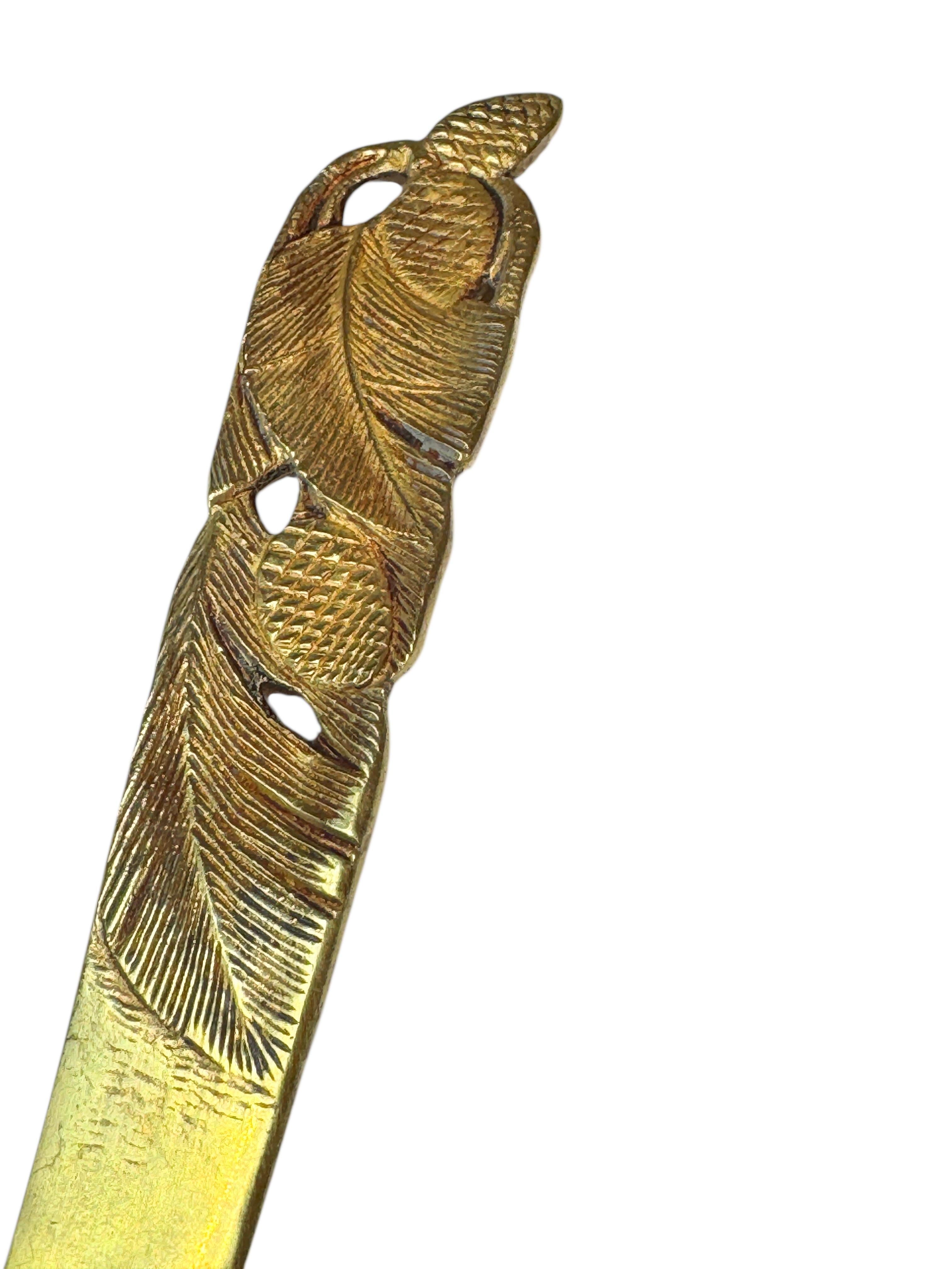 20th Century Signed Rare Authentic Original French Art Nouveau Letter Opener Antique 1900s For Sale