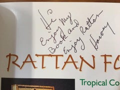 Libro da tavolo in prima edizione firmato "Rattan Furniture" di Harvey Schwartz