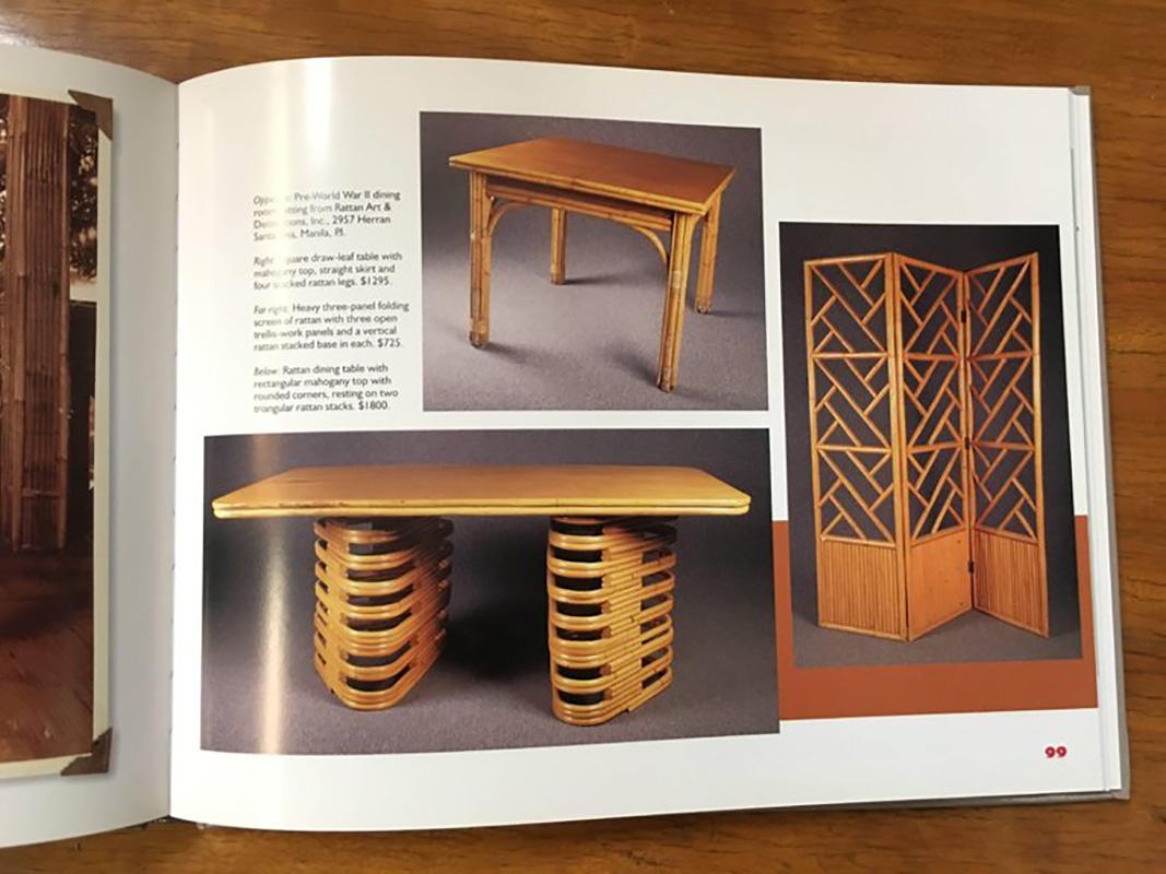 Mid-Century Modern Livre de table Rattan Furniture, première édition signée par Harvey Schwartz en vente