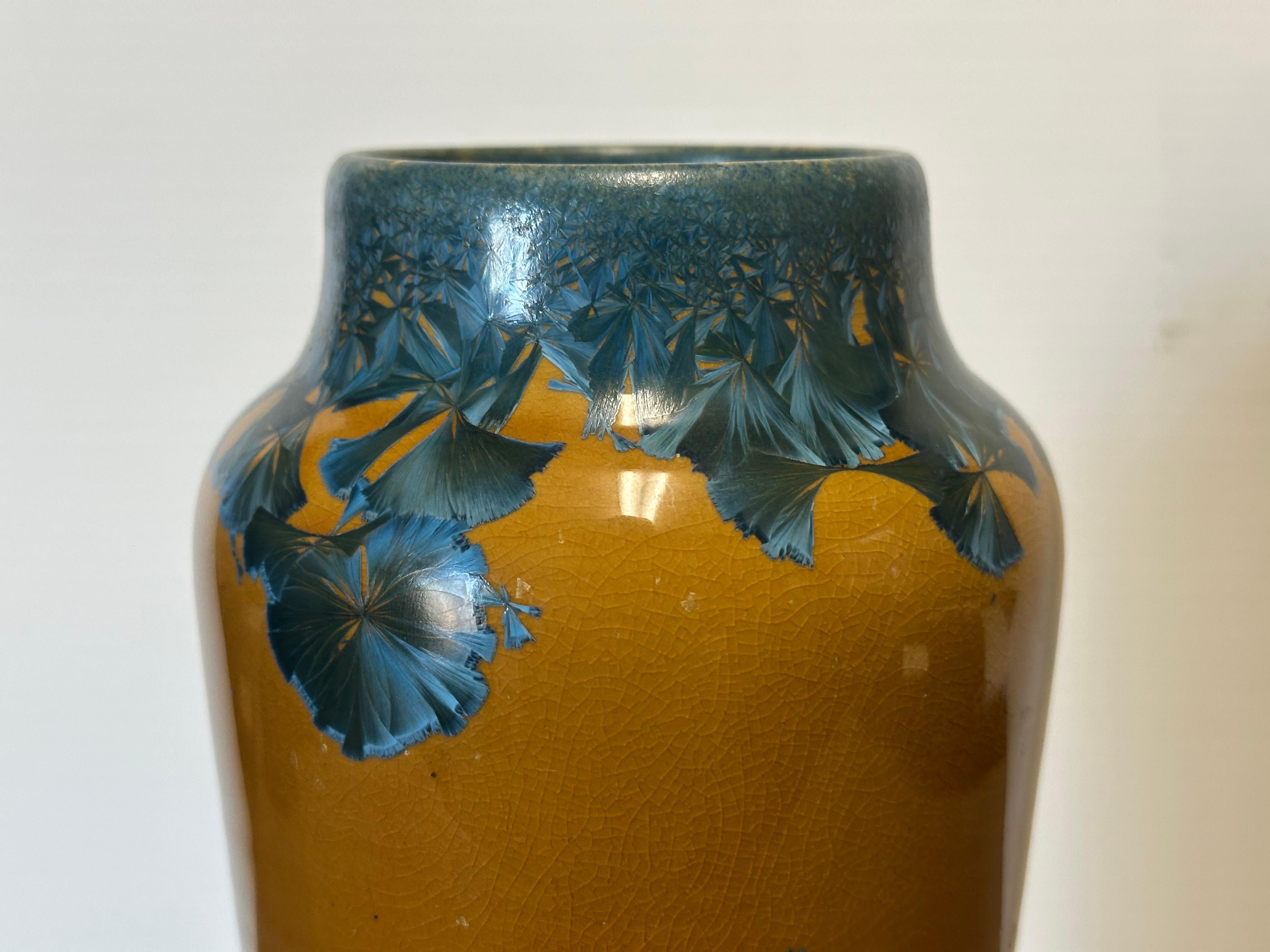 Signed Ray West Thrown Porcelain Crystalline-Glazed Studio Pottery For Sale 5