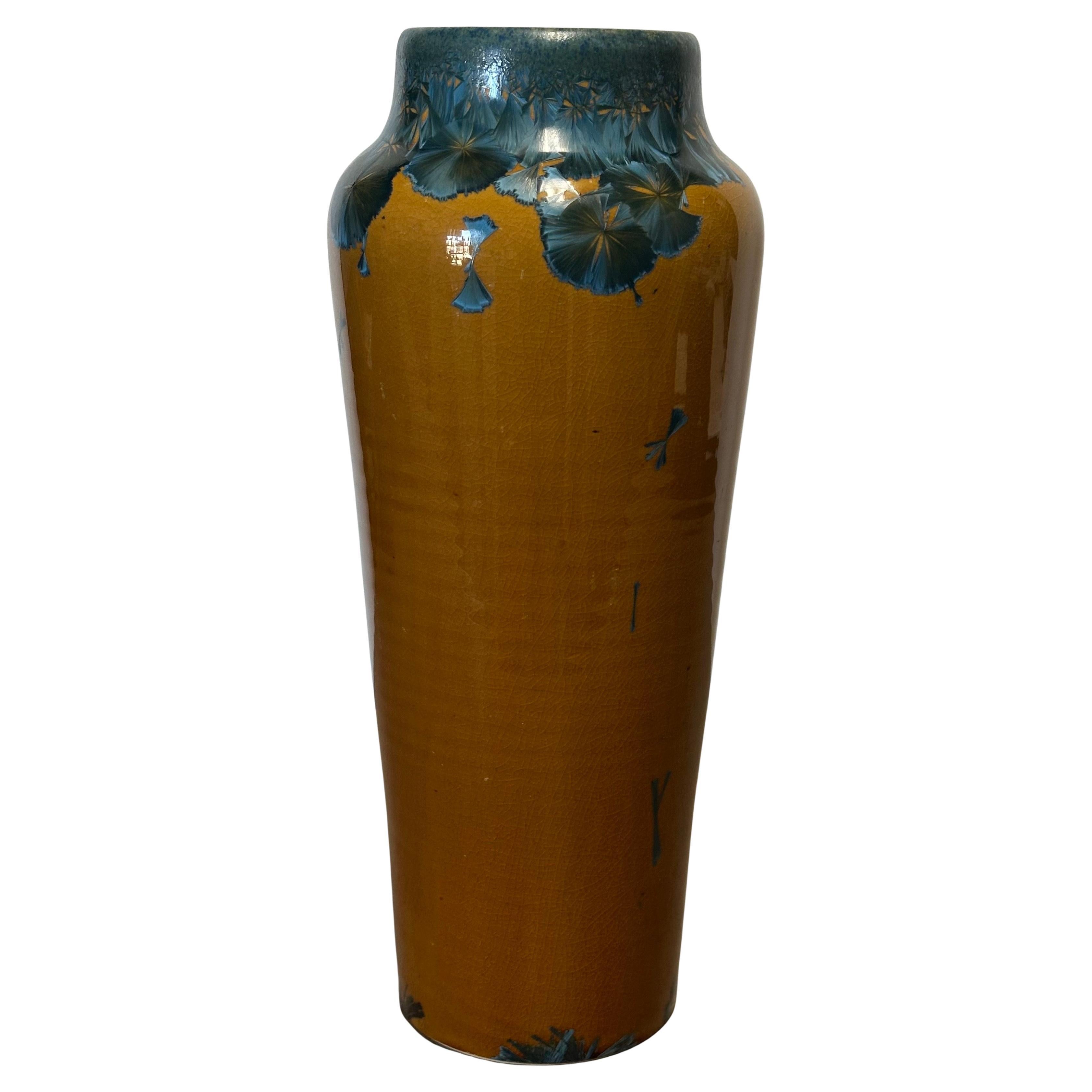 American Signed Ray West Thrown Porcelain Crystalline-Glazed Studio Pottery For Sale