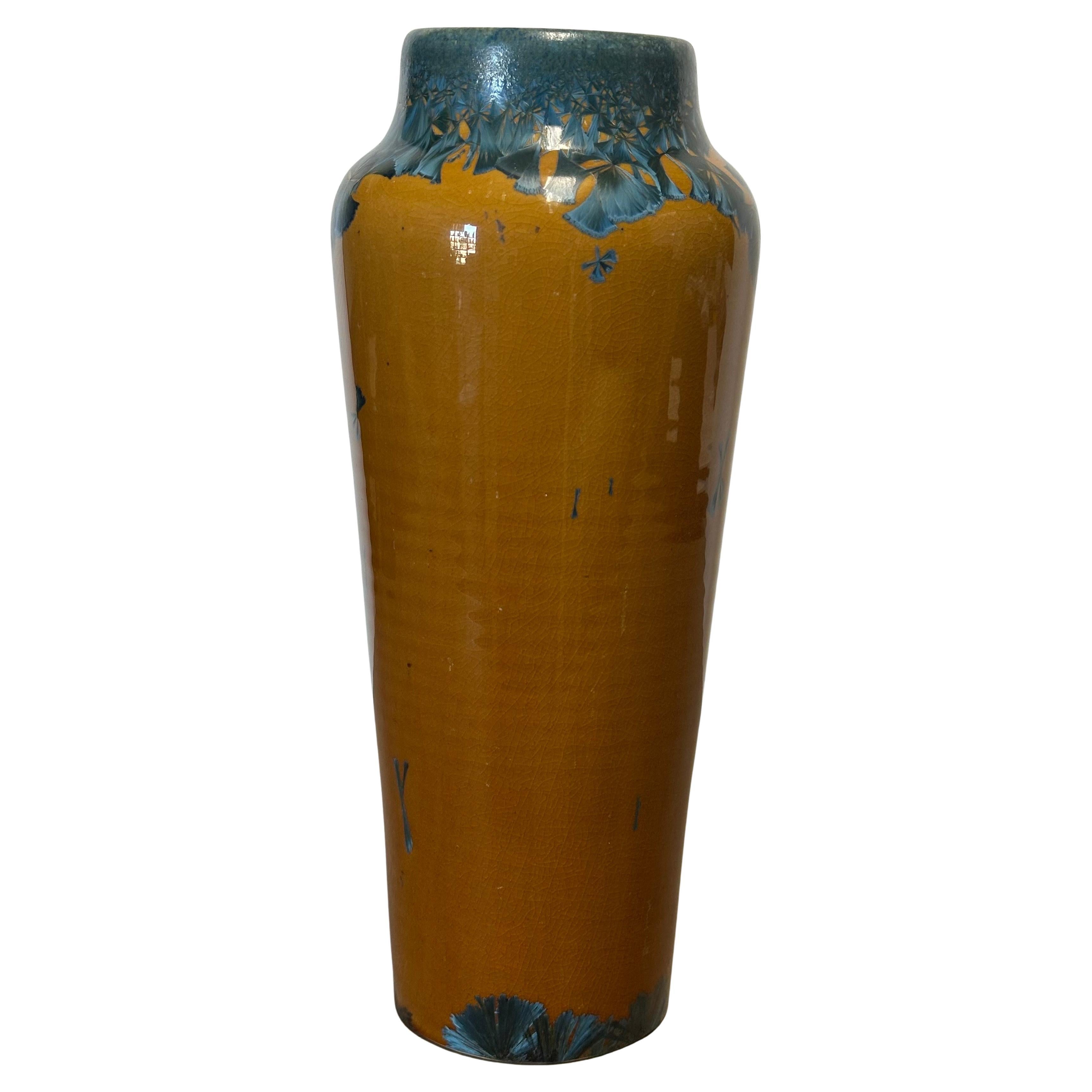 Signed Ray West Thrown Porcelain Crystalline-Glazed Studio Pottery In Good Condition For Sale In San Diego, CA