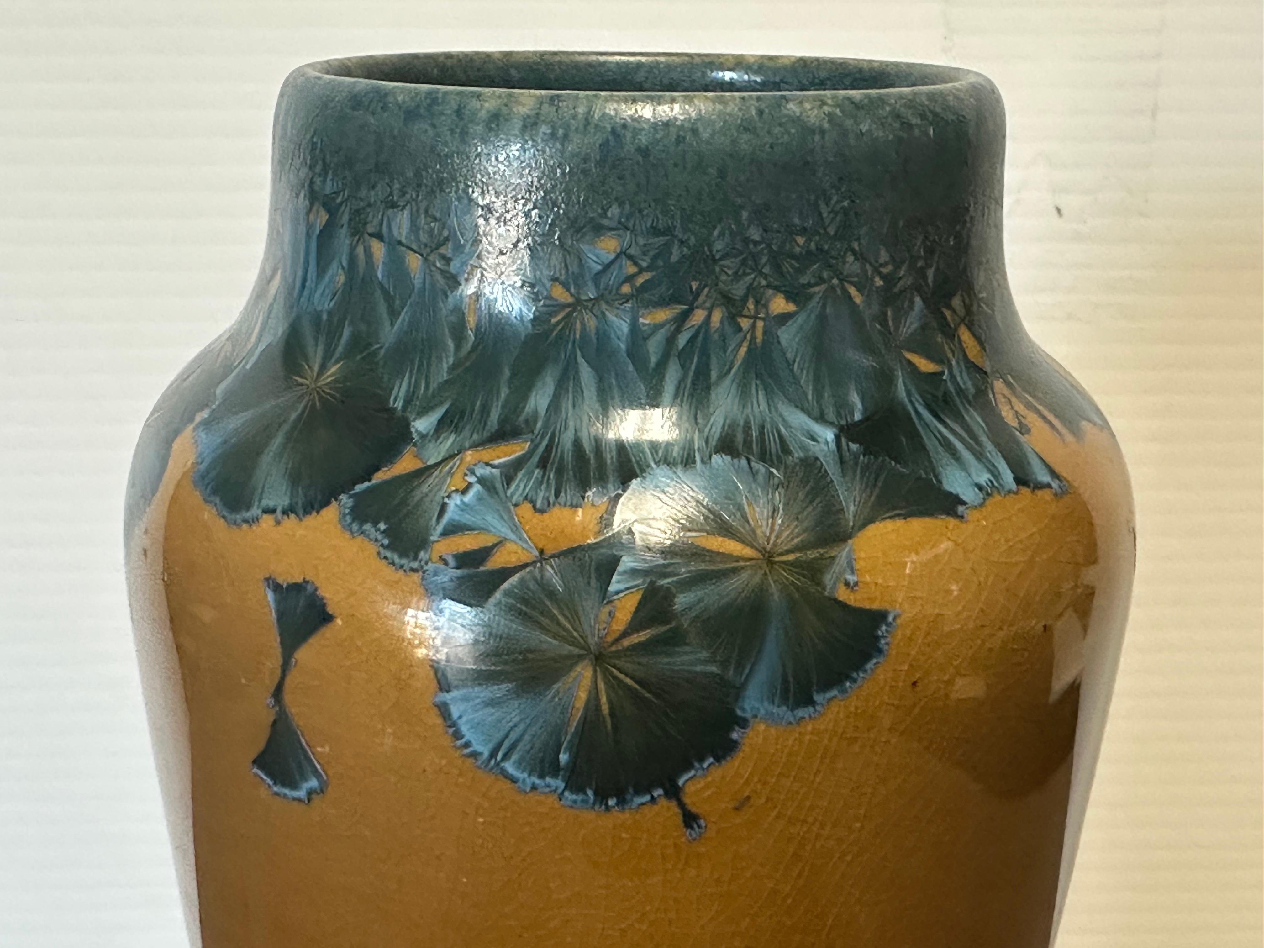 Signed Ray West Thrown Porcelain Crystalline-Glazed Studio Pottery For Sale 2