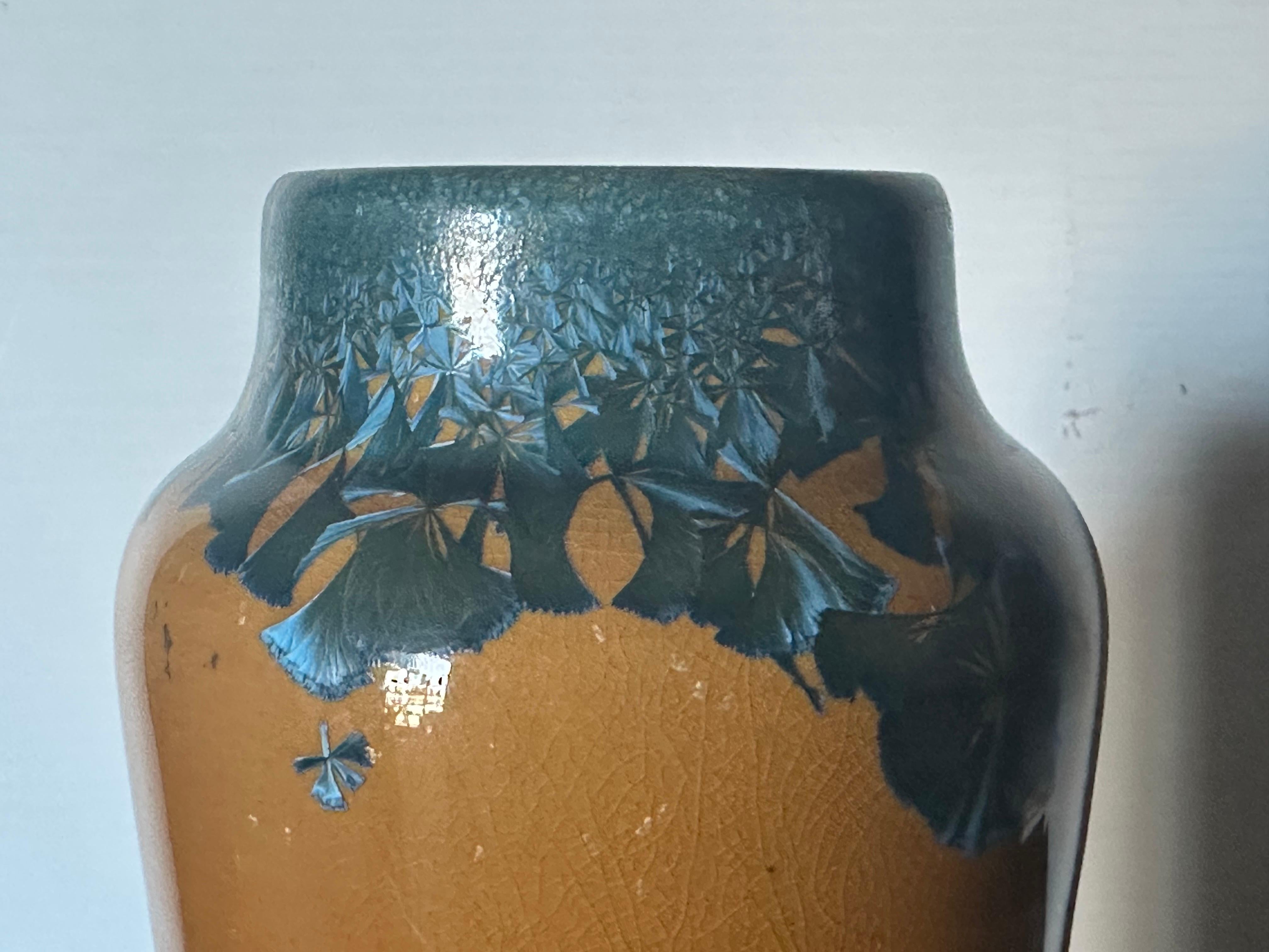 Signed Ray West Thrown Porcelain Crystalline-Glazed Studio Pottery For Sale 4