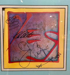 Signed Record & Sleeve Yes Yesyears Album by Members Framed