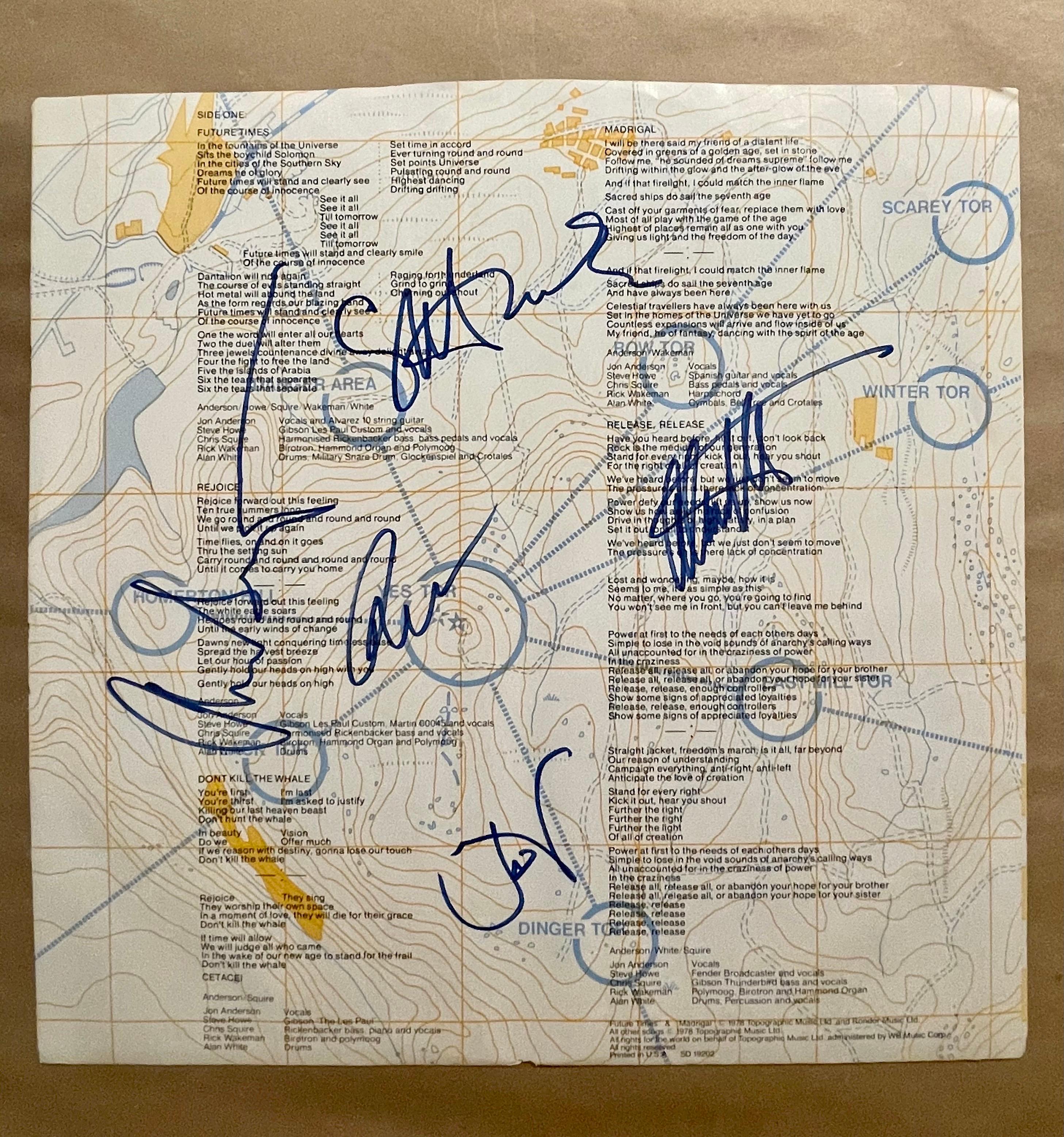 Post-Modern Signed Record & Sleeve Yes Yesyears Album by Members Framed For Sale