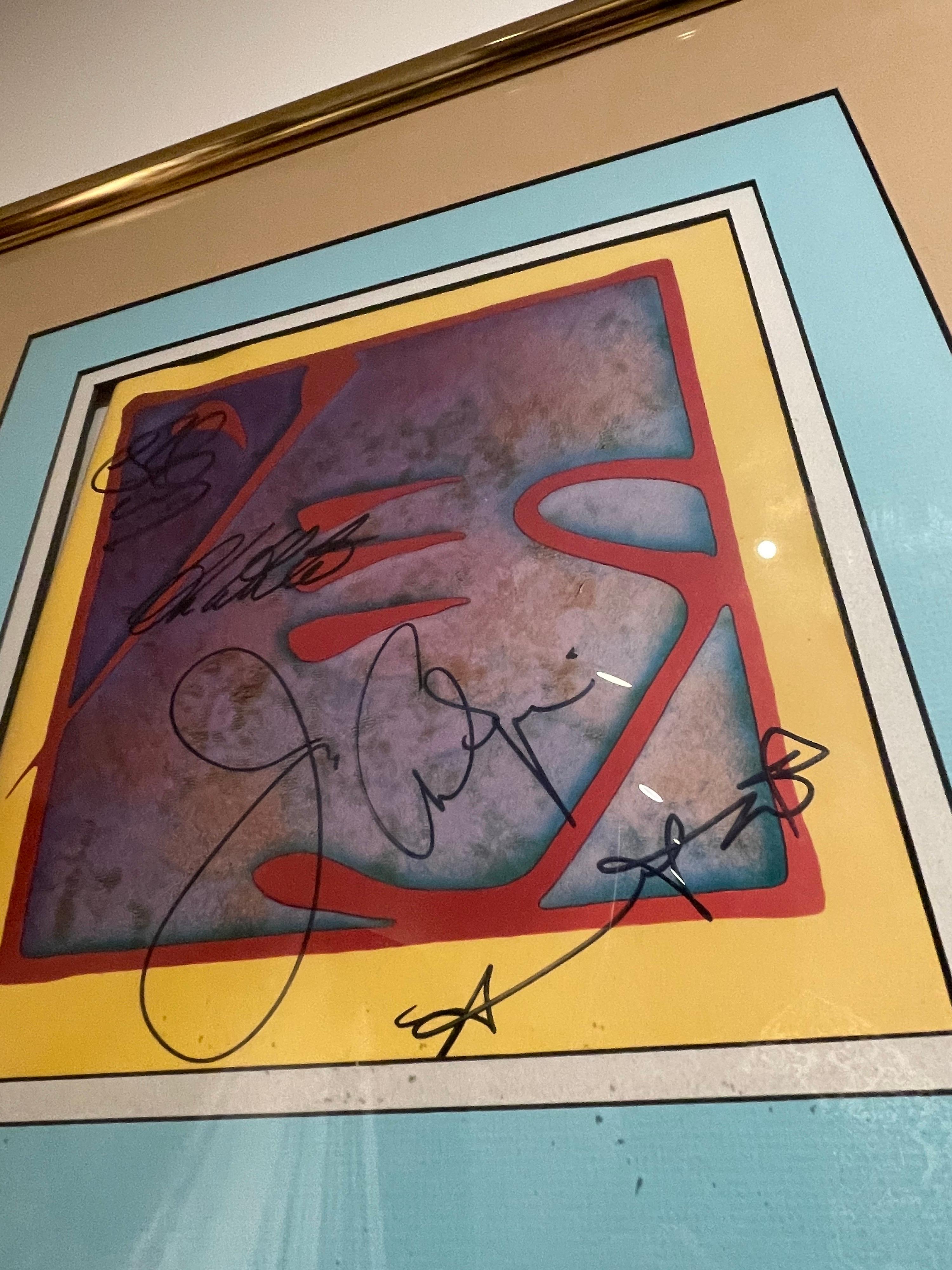 North American Signed Record & Sleeve Yes Yesyears Album by Members Framed For Sale