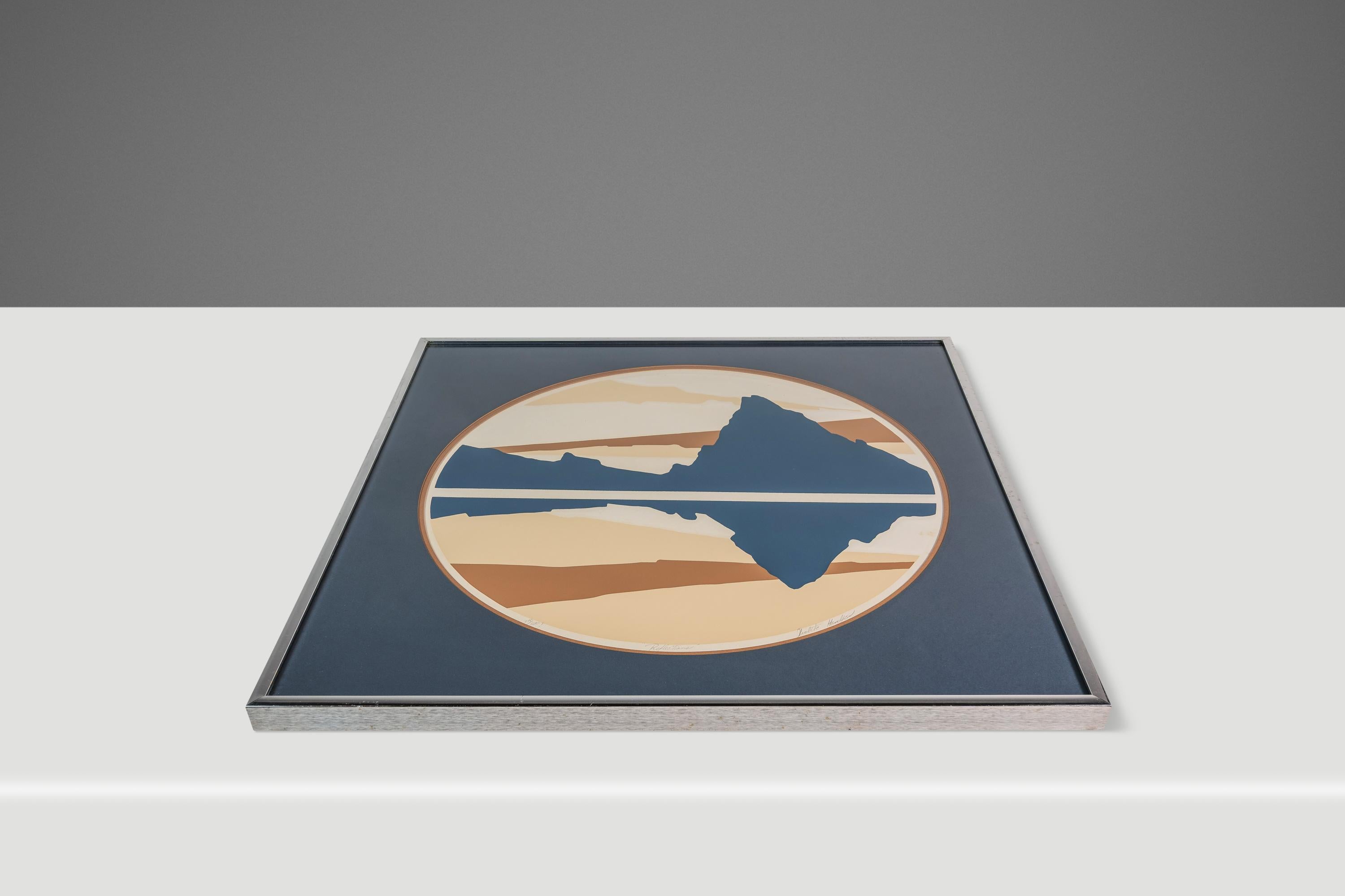 Introducing a signed silhouette serigraph embossed artwork by Judith Hendler produced by the lauded Hollywood-based WW Graphics. Intricately made of layered embossed paper this piece, dubbed 