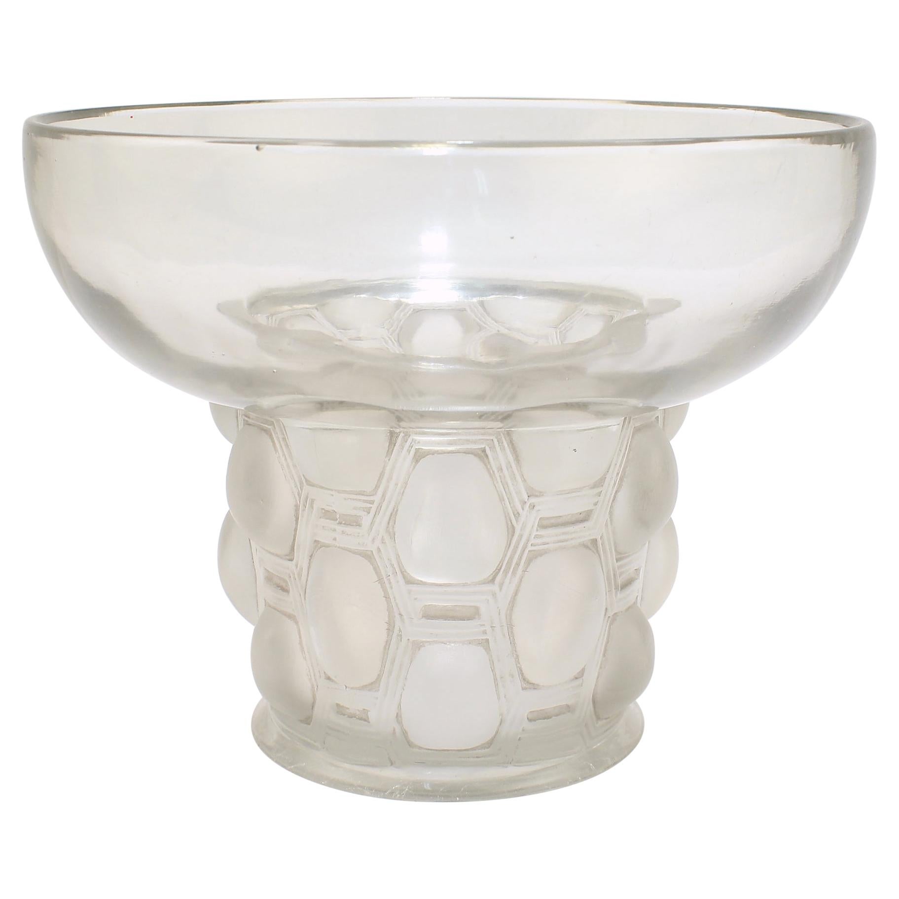 Signed Rene Lalique Art Deco Period Beautreillis Art Glass Vase
