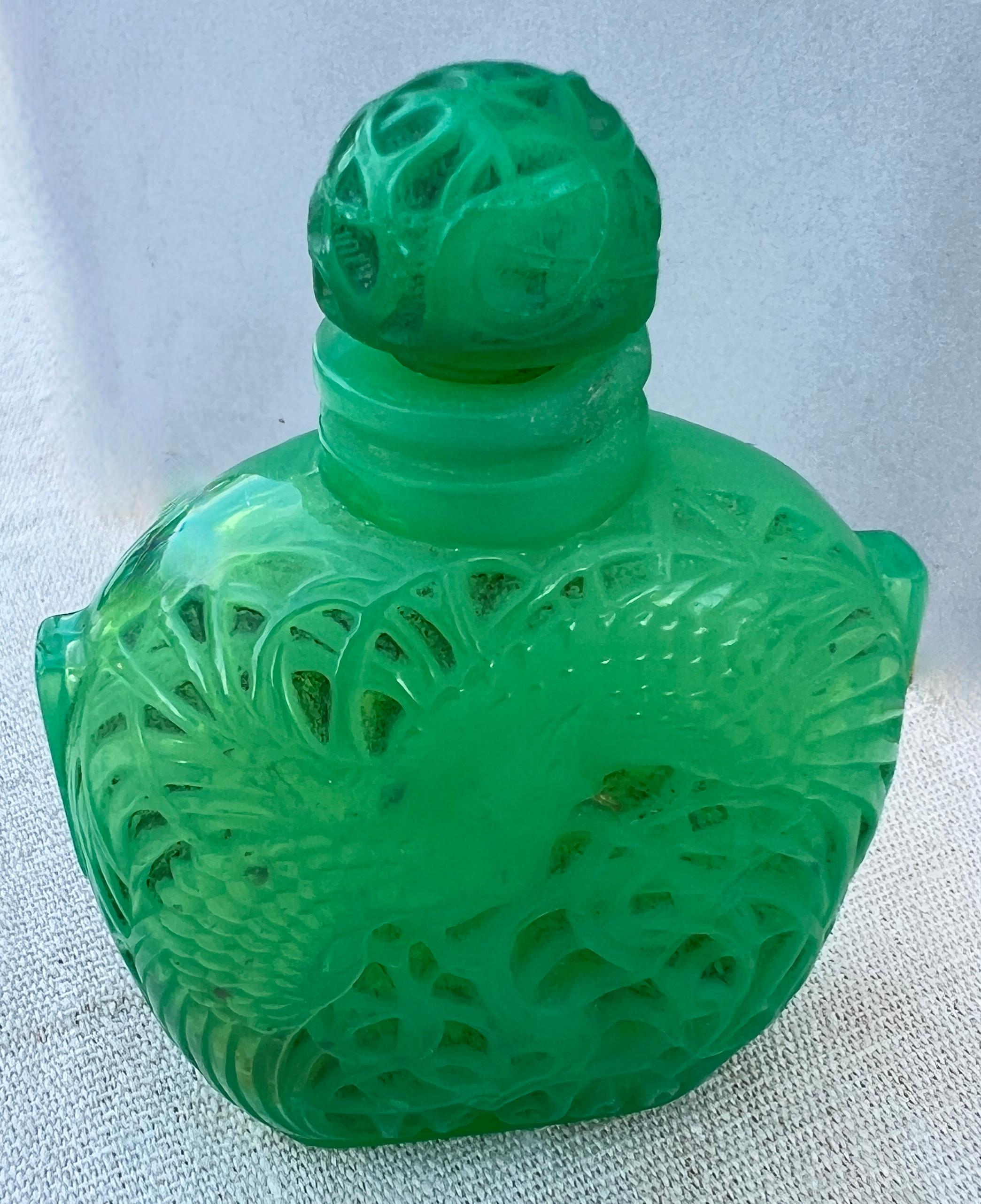 Signiert Rene Lalique Le Jade Flasche für Roger & Gallet 1926 im Angebot 2