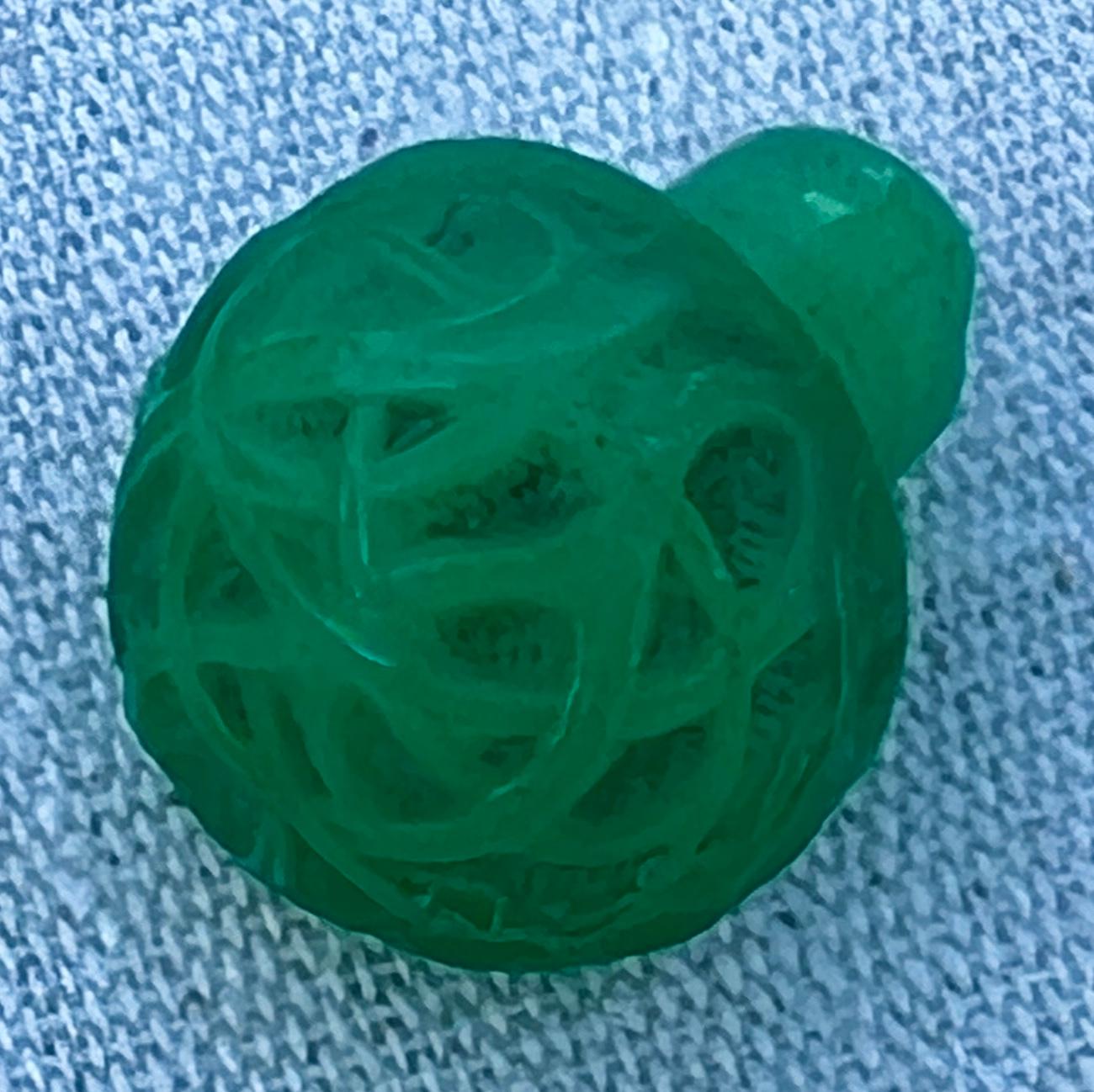 Signiert Rene Lalique Le Jade Flasche für Roger & Gallet 1926 (Handgefertigt) im Angebot