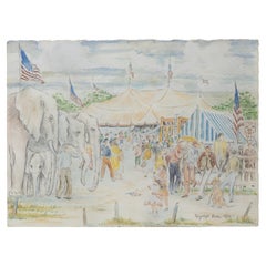 Signed Reynolds Beal Crayon & Pencil on Paper, Circa 1936