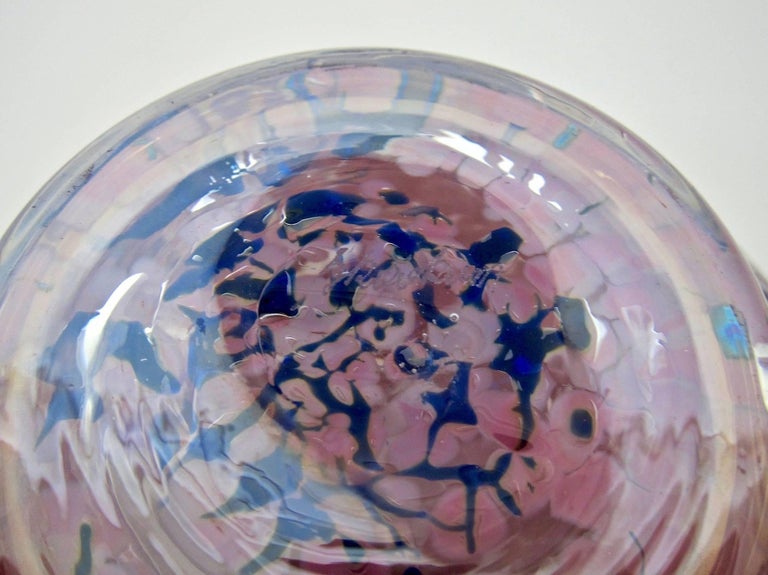 Signed Vintage Skookum Iridescent Art Glass Bowl by Robert Held For