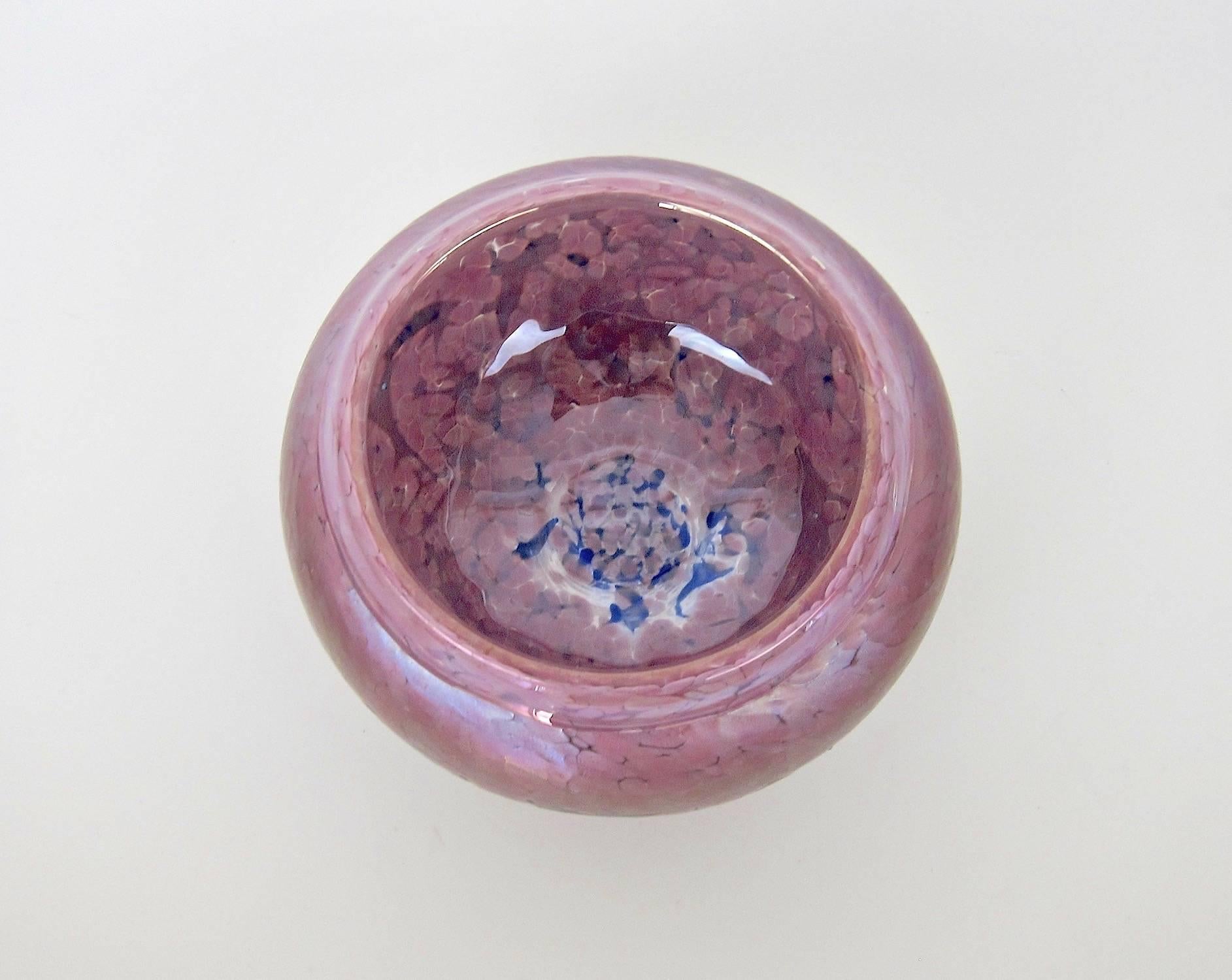 vintage iridescent glass bowl