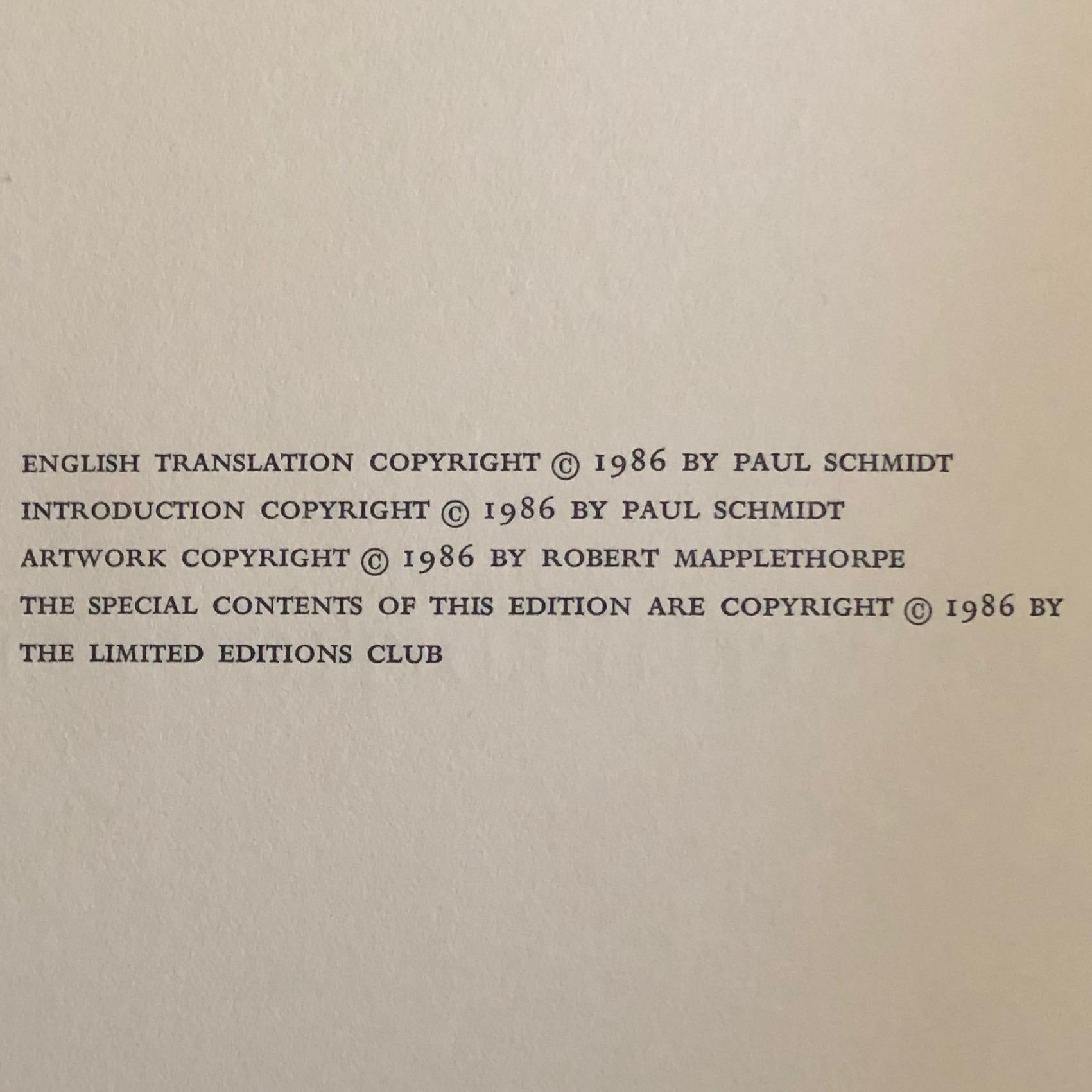 Modern Signed Robert Mapplethorpe a Season in Hell by Arthur Rimbaud First Edition 1986