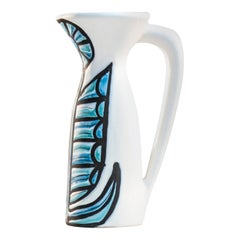 Signed Roger Capron Ceramic Pitcher/Vase for Vallauris, 1970s