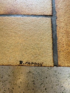 SIGNED Roger Capron Vintage Waterfall Tiled Coffee Table